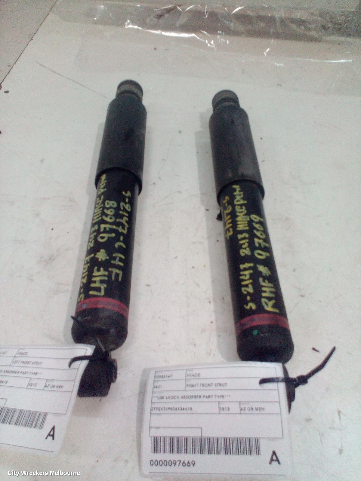TOYOTA HIACE LEFT FRONT STRUT, ***USE SHOCK ABSORBER PART TYPE*** - Image 2