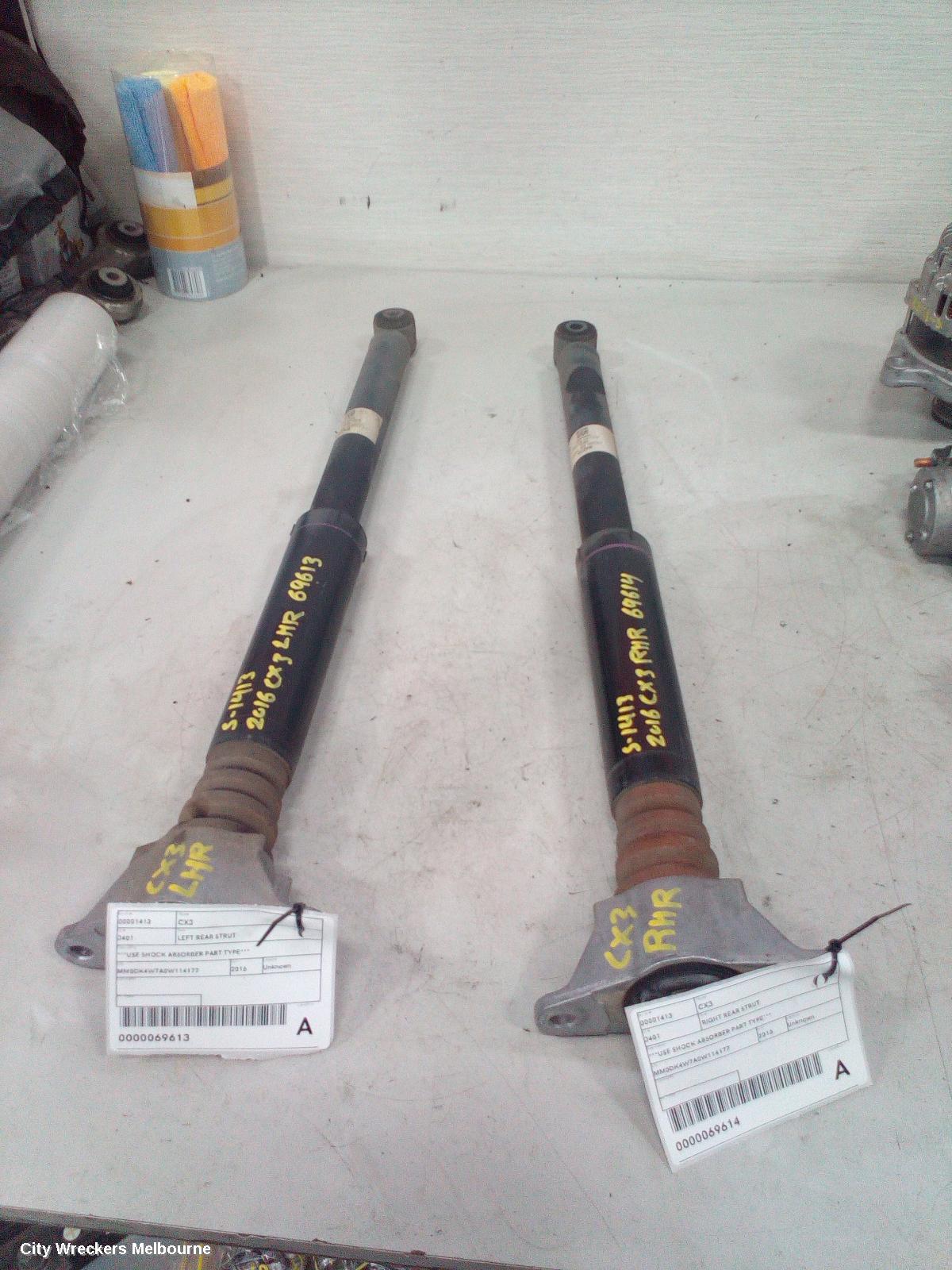 MAZDA CX3 SHOCK ABSORBER, DK, REAR, LEFT/RIGHT, SINGLE SHOCK ONLY, 4WD, 03/2015 - 02/2017 - Image 3