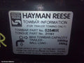 FORD RANGER TOWBAR, PX, UTE BACK TYPE, 2WD HI-RIDE/4WD, NON XLT/WILDTRAK, 06/2011 - 06/2015 - Image 1