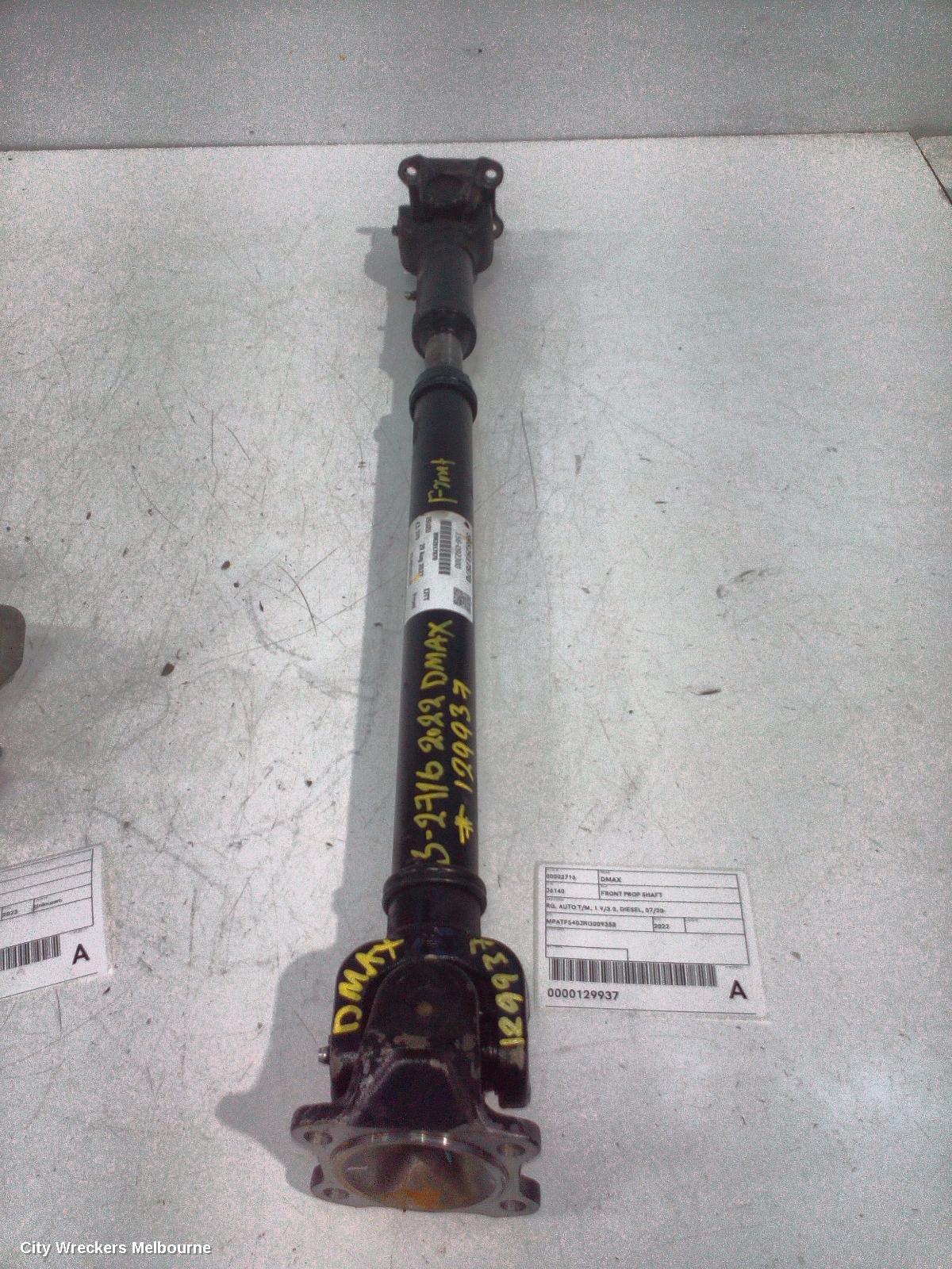 ISUZU DMAX FRONT PROP SHAFT, RG, AUTO T/M, 1.9/3.0, DIESEL, 07/2020 ONWARDS - Image 2