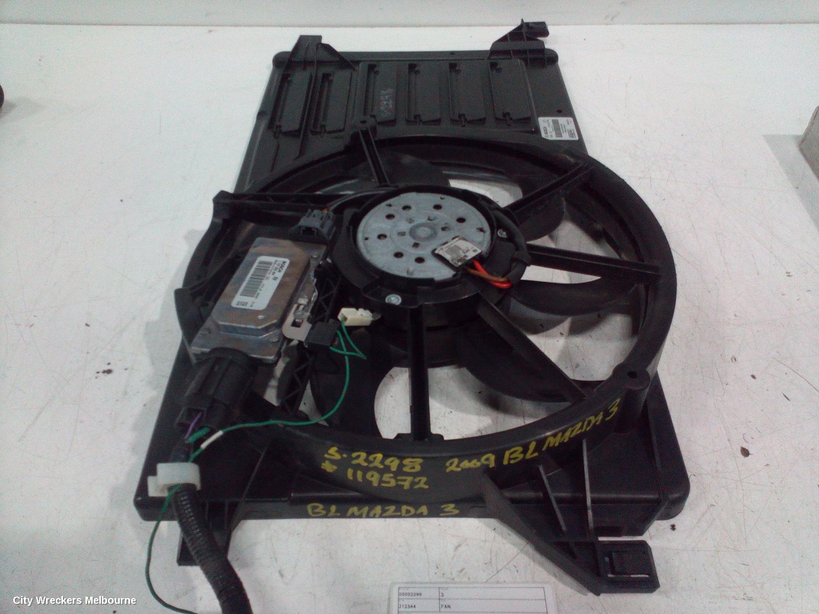 MAZDA 3 FAN, DUAL FAN ASSY, BL, 04/2009 - 10/2013 - Image 1
