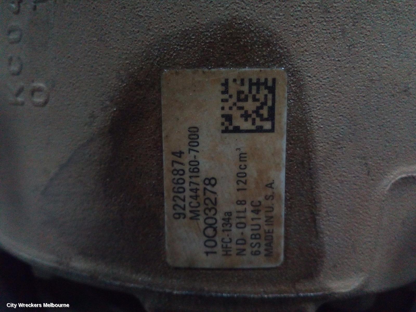 HOLDEN COMMODORE A/C COMPRESSOR, VF, 3.6, 05/2013 - 12/2017 - Image 1
