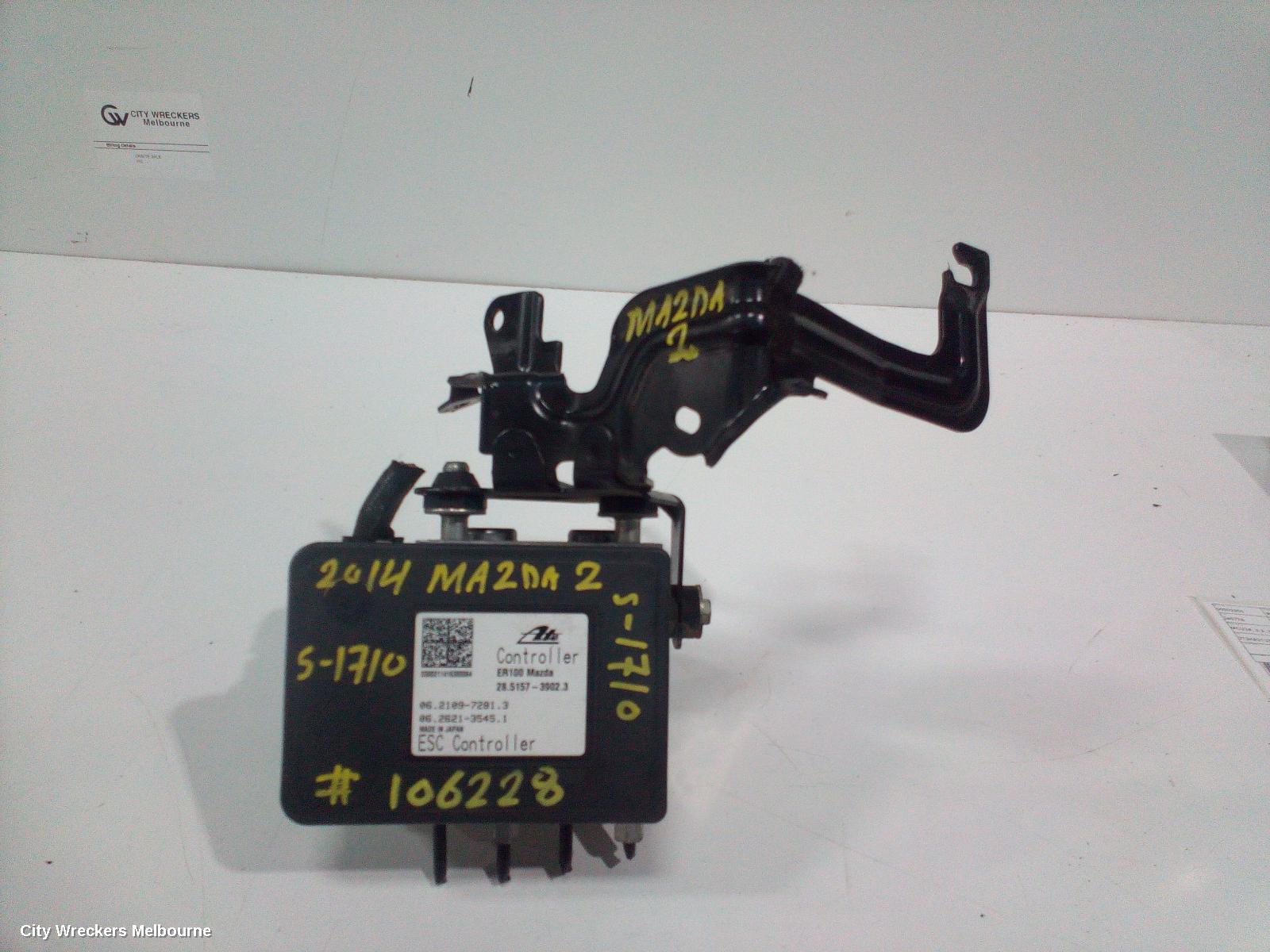 MAZDA 2 ABS PUMP/MODULATOR, DJ/DL, P/N D09J437A0A, 09/2014 ONWARDS - Image 1