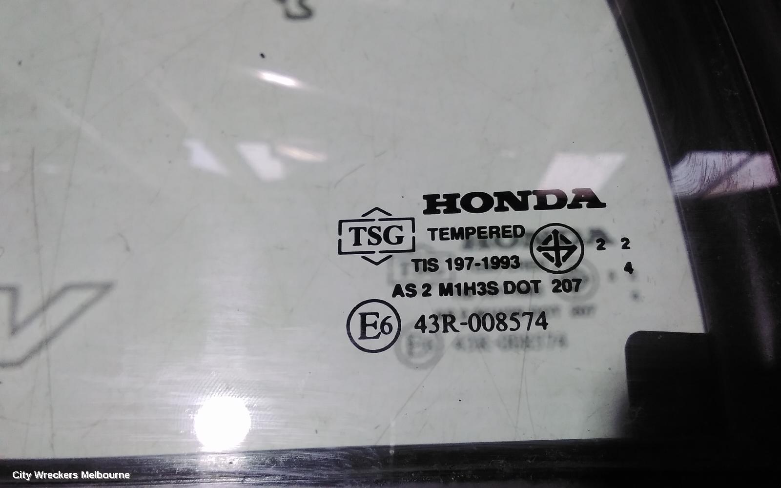 HONDA CIVIC LEFT REAR 1/4 DOOR GLASS, 7TH GEN, SEDAN, 11/2000 - 12/2005 - Image 2