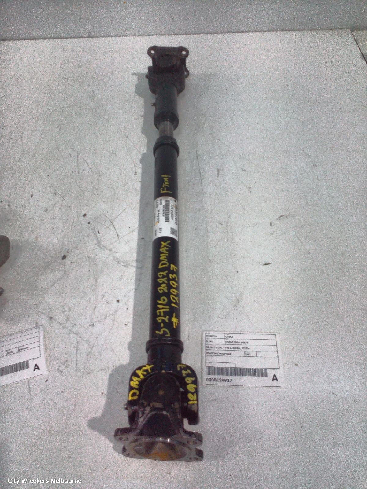 ISUZU DMAX FRONT PROP SHAFT, RG, AUTO T/M, 1.9/3.0, DIESEL, 07/2020 ONWARDS - Image 3
