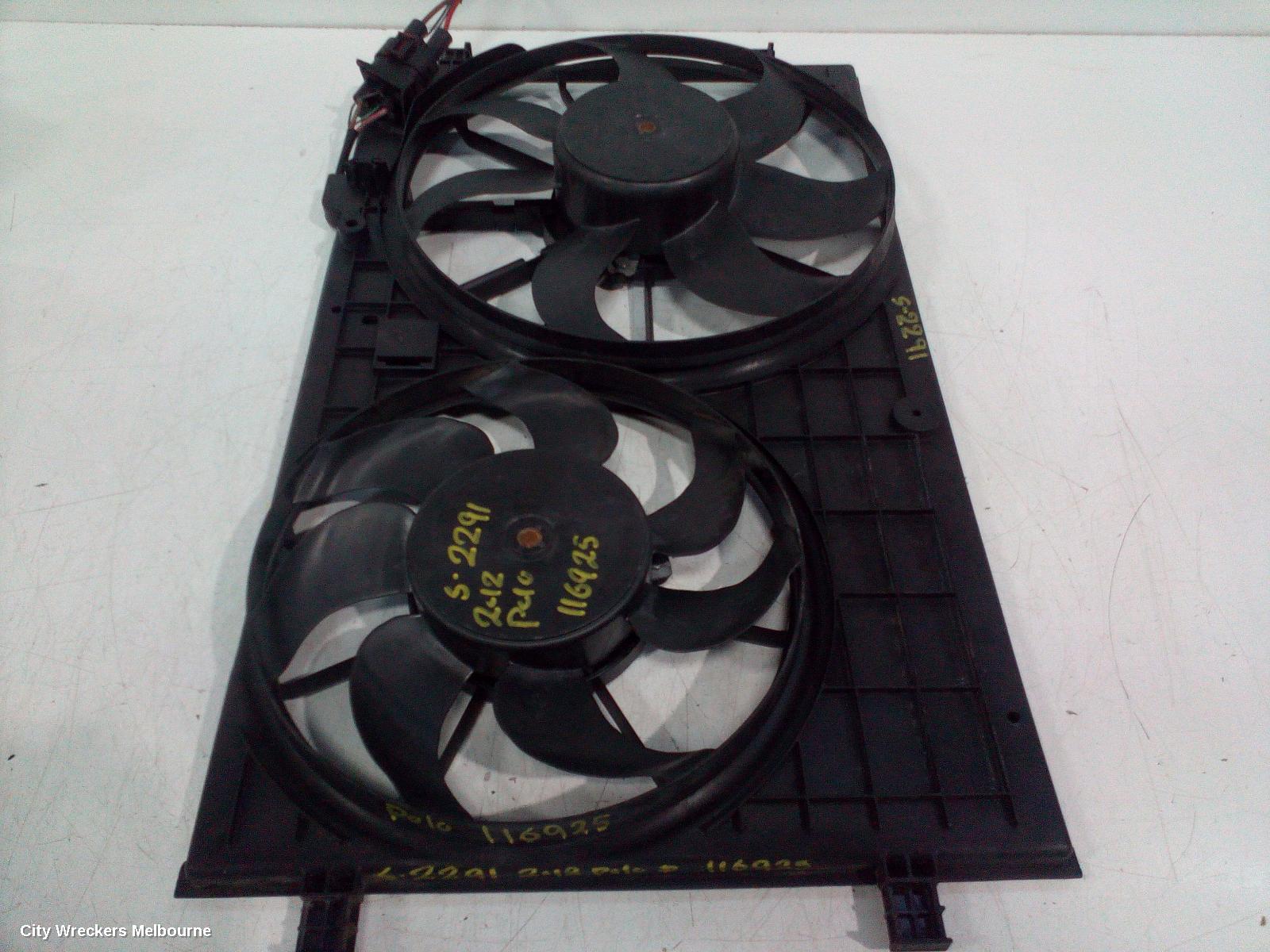 VOLKSWAGEN POLO FAN, DUAL FAN ASSY, 1.4, PETROL, TURBO/SCHARGED, 6R, 05/2010 - 05/2014 - Image 2
