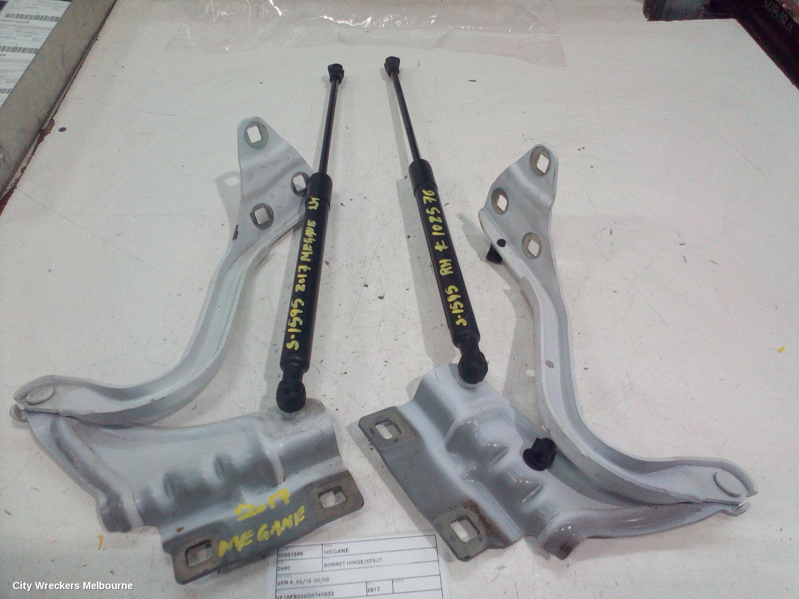 RENAULT MEGANE BONNET HINGE/STRUT, GEN 4, 06/2016 - 02/2020 - Image 1