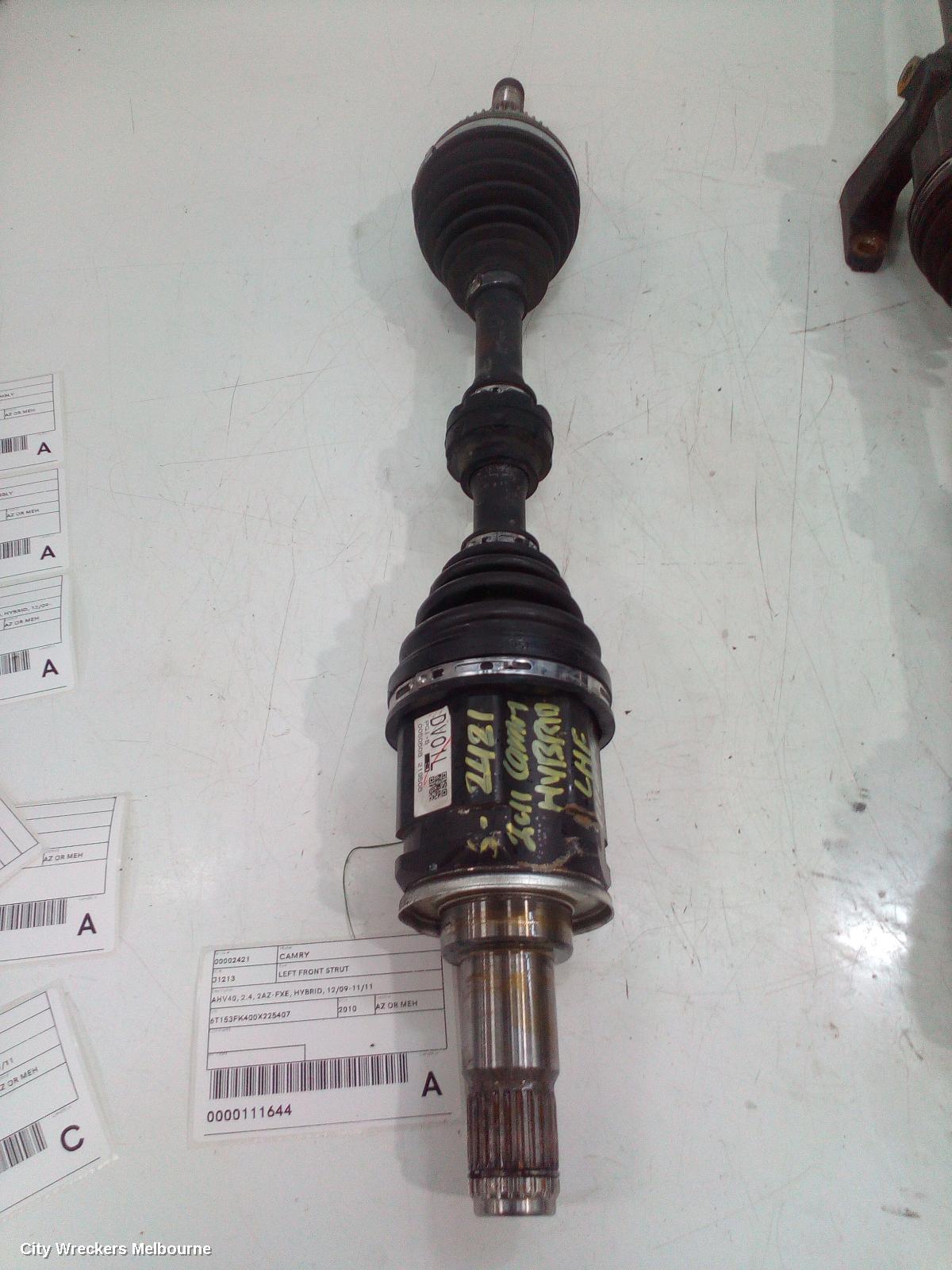 TOYOTA CAMRY LEFT FRONT STRUT, AHV40, 2.4, 2AZ-FXE, HYBRID, 12/2009 - 11/2011 - Image 1