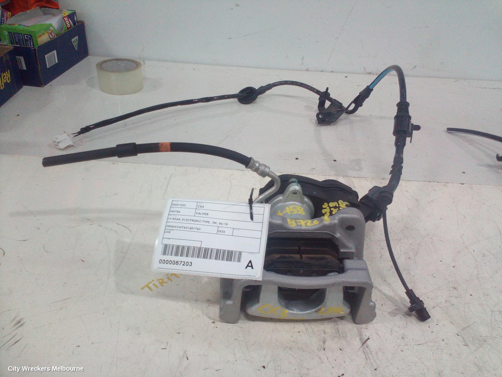 MAZDA CX3 CALIPER, LH REAR, ELECTRONIC TYPE,  DK, 06/2018 ONWARDS - Image 1