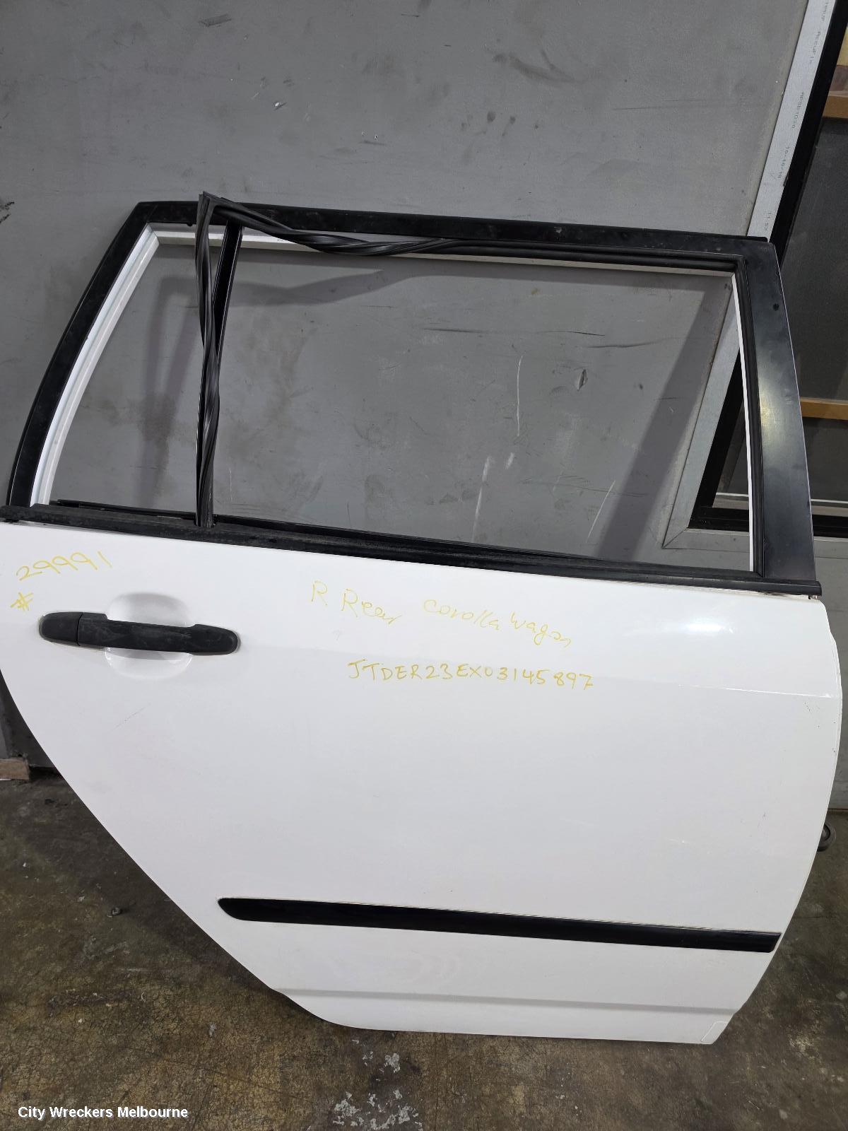 TOYOTA COROLLA RIGHT REAR DOOR, ZZE122, WAGON, 12/2001 - 03/2007 - Image 3