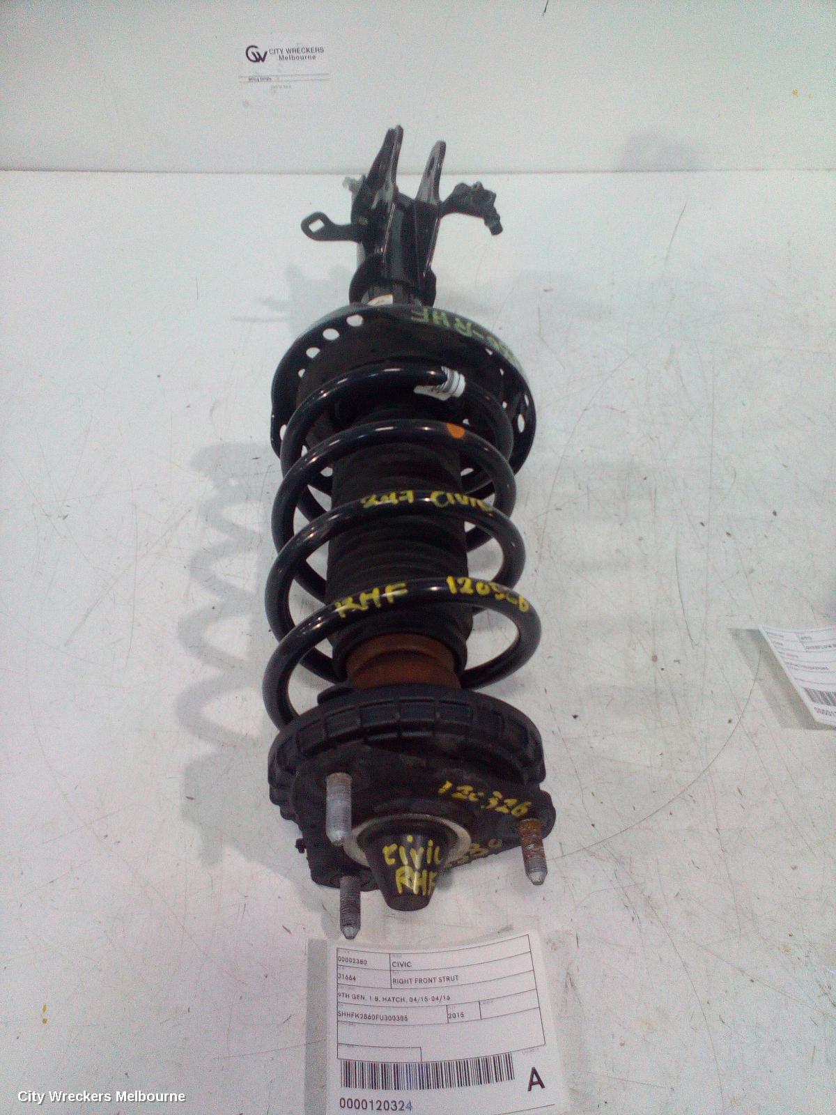 HONDA CIVIC RIGHT FRONT STRUT, 9TH GEN, 1.8, HATCH, 04/2015 - 04/2016 - Image 2
