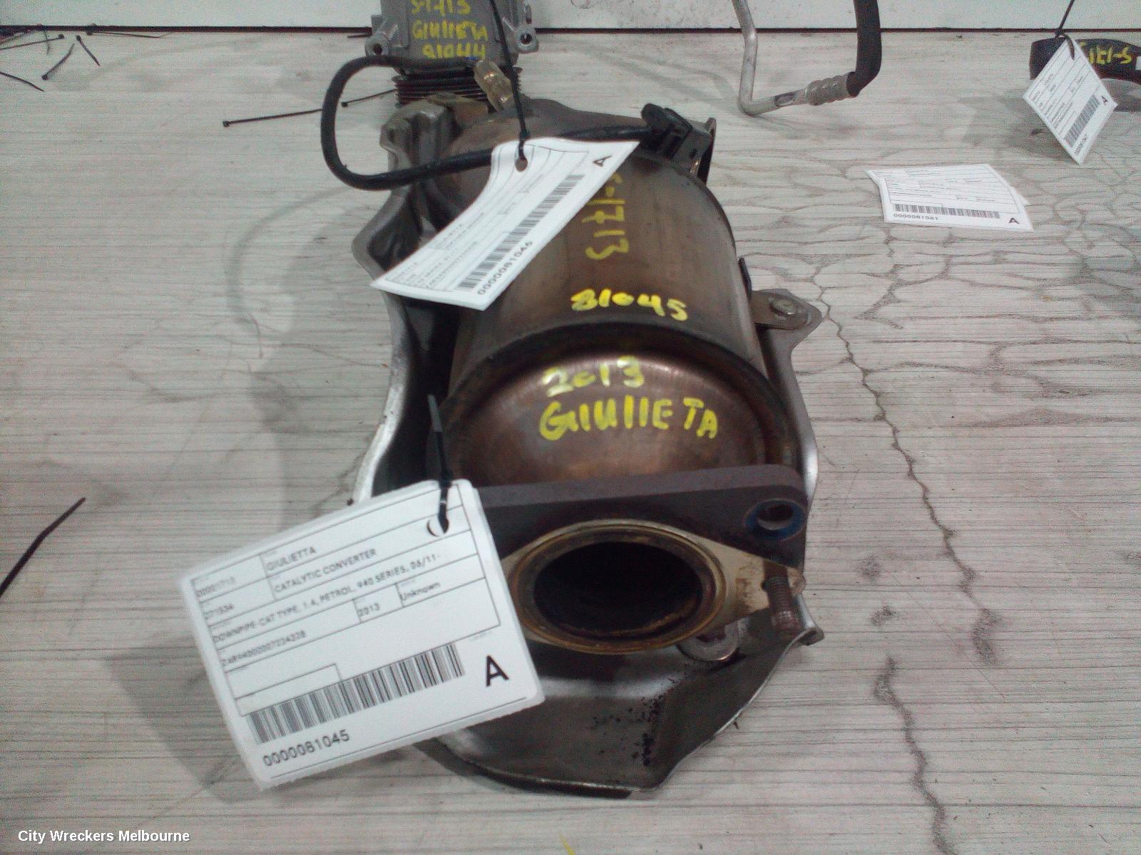 ALFA ROMEO GIULIETTA CATALYTIC CONVERTER, DOWNPIPE-CAT TYPE, 1.4, PETROL, 940 SERIES, 06/2011 ONWARDS - Image 1