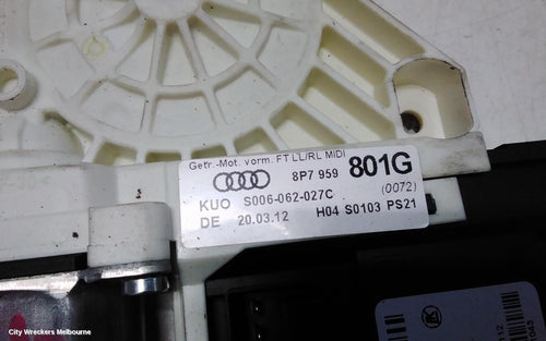 AUDI A3 RIGHT FRONT WINDOW REG/MOTOR, 8P, 2DR CABRIOLET, 11/2009 - 04/2013 - Image 2