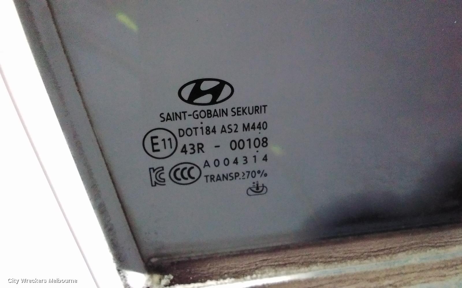 HYUNDAI GENESIS RIGHT REAR DOOR WINDOW, DH, STANDARD TYPE, 11/2014 - 01/2018 - Image 2