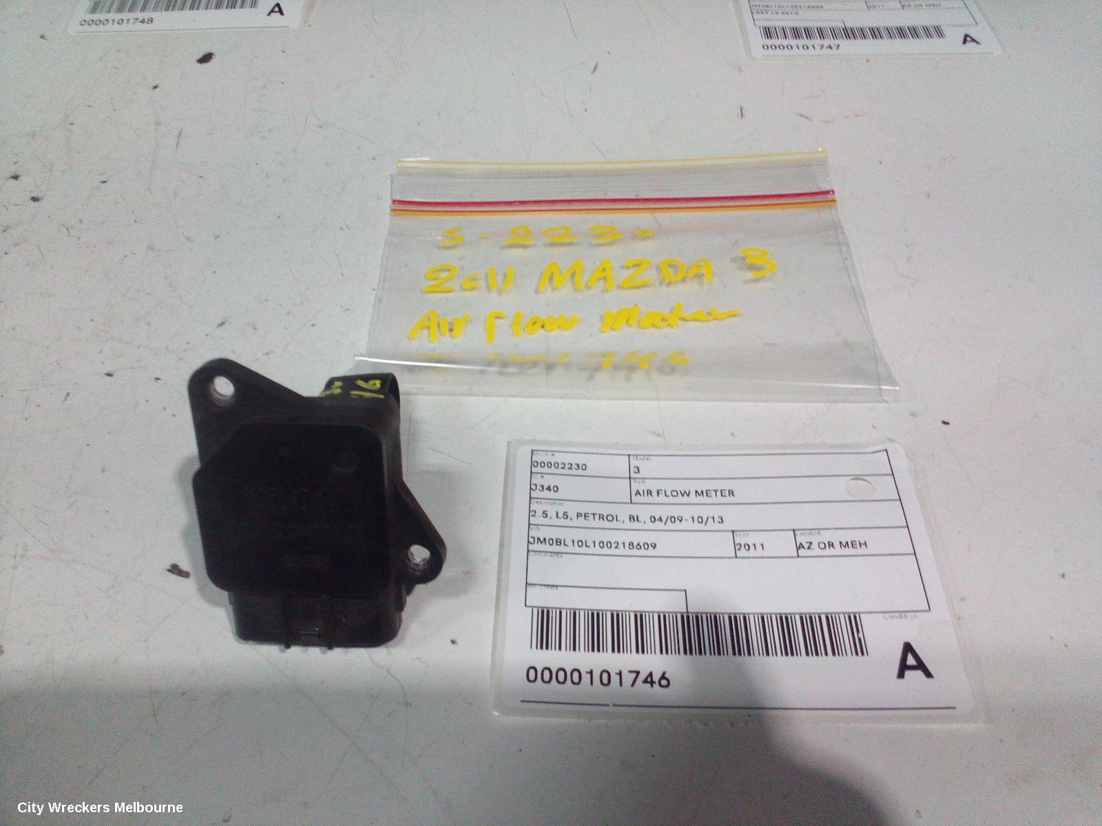 MAZDA 3 AIR FLOW METER, 2.5, L5, PETROL, BL, 04/2009 - 10/2013 - Image 1