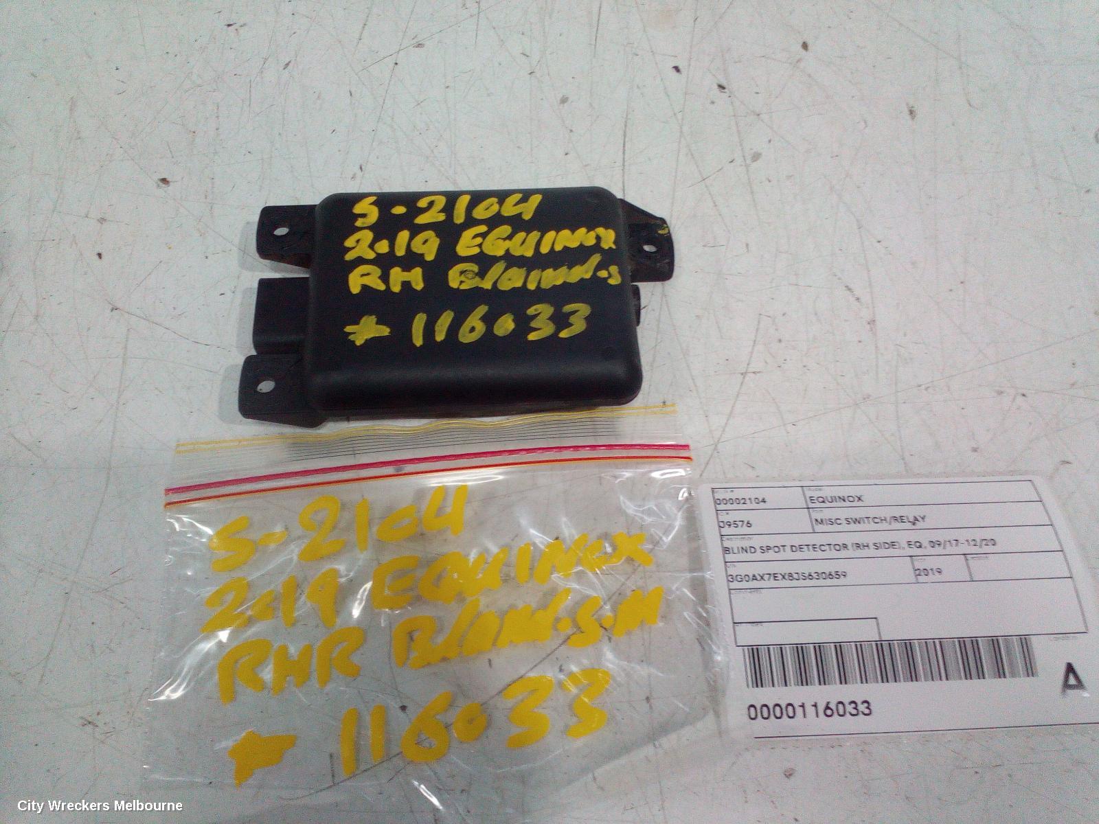 HOLDEN EQUINOX, EQ, 09/2017 - 12/2020, 84129136 BLIND SPOT MONITOR SENSOR MODULE: 116033 - Image 2