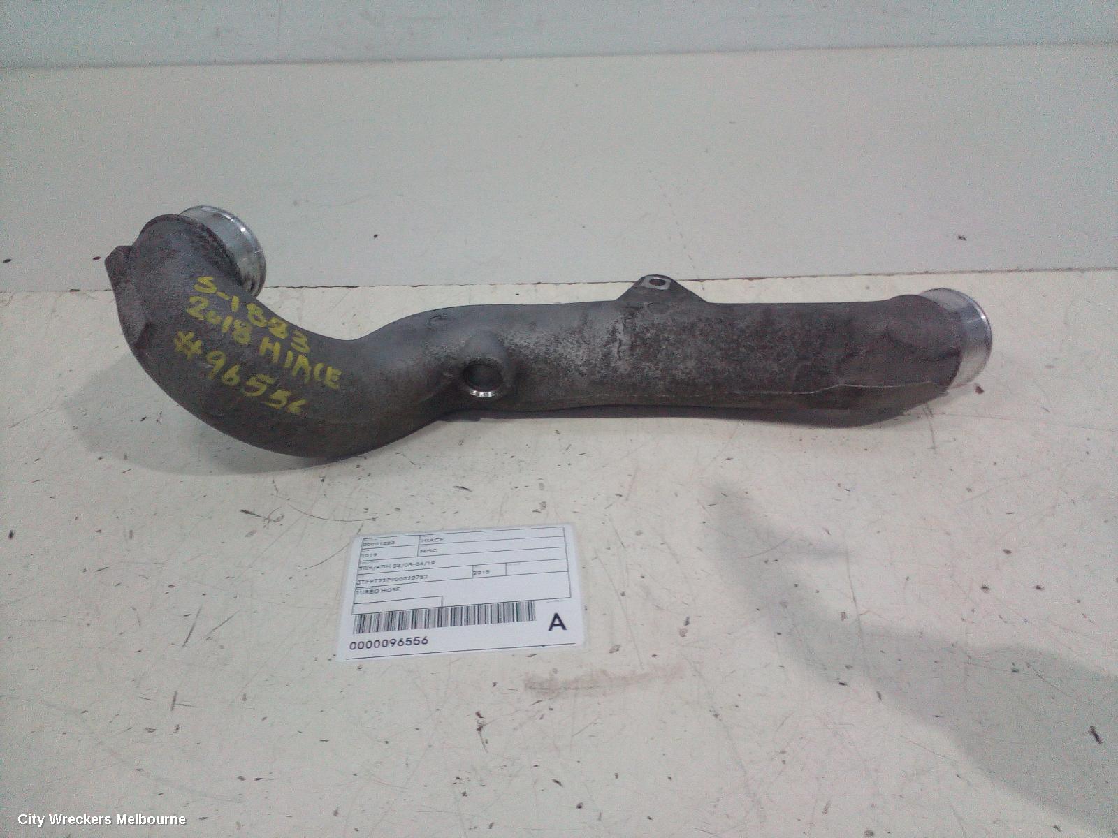 TOYOTA HIACE, TRH/KDH 03/2005 - 04/2019, TURBO HOSE: 96556 - Image 1