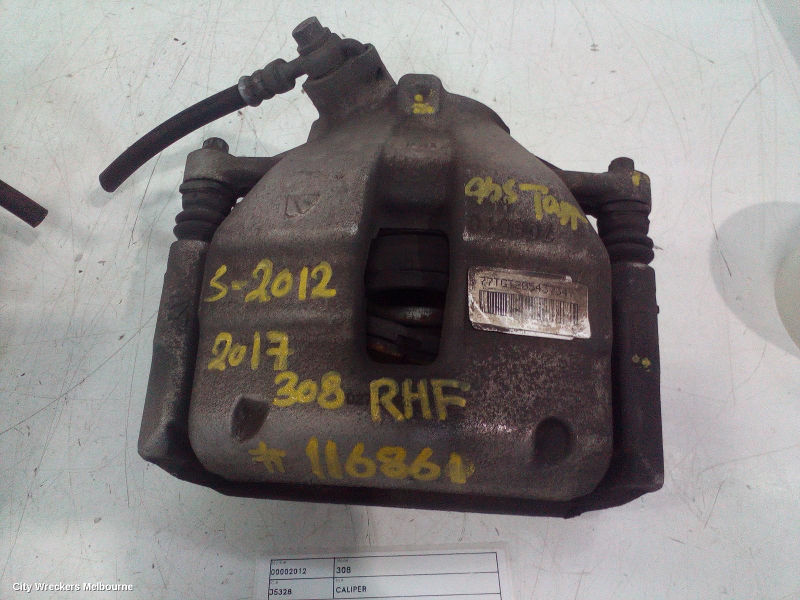 PEUGEOT 308 CALIPER, RH FRONT, T9, HATCH, 10/2014 - 01/2021 - Image 2