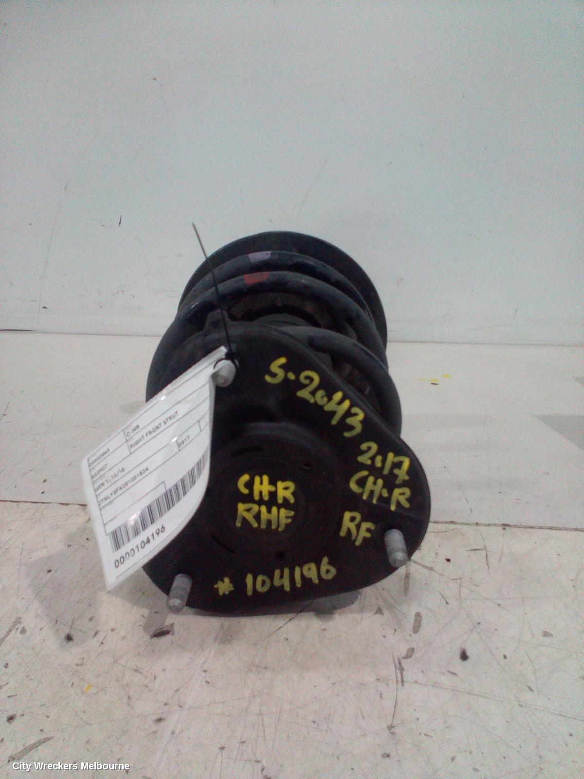 TOYOTA C-HR RIGHT FRONT STRUT, GEN 1, PETROL, 1.2, AWD, 12/2016 ONWARDS - Image 1