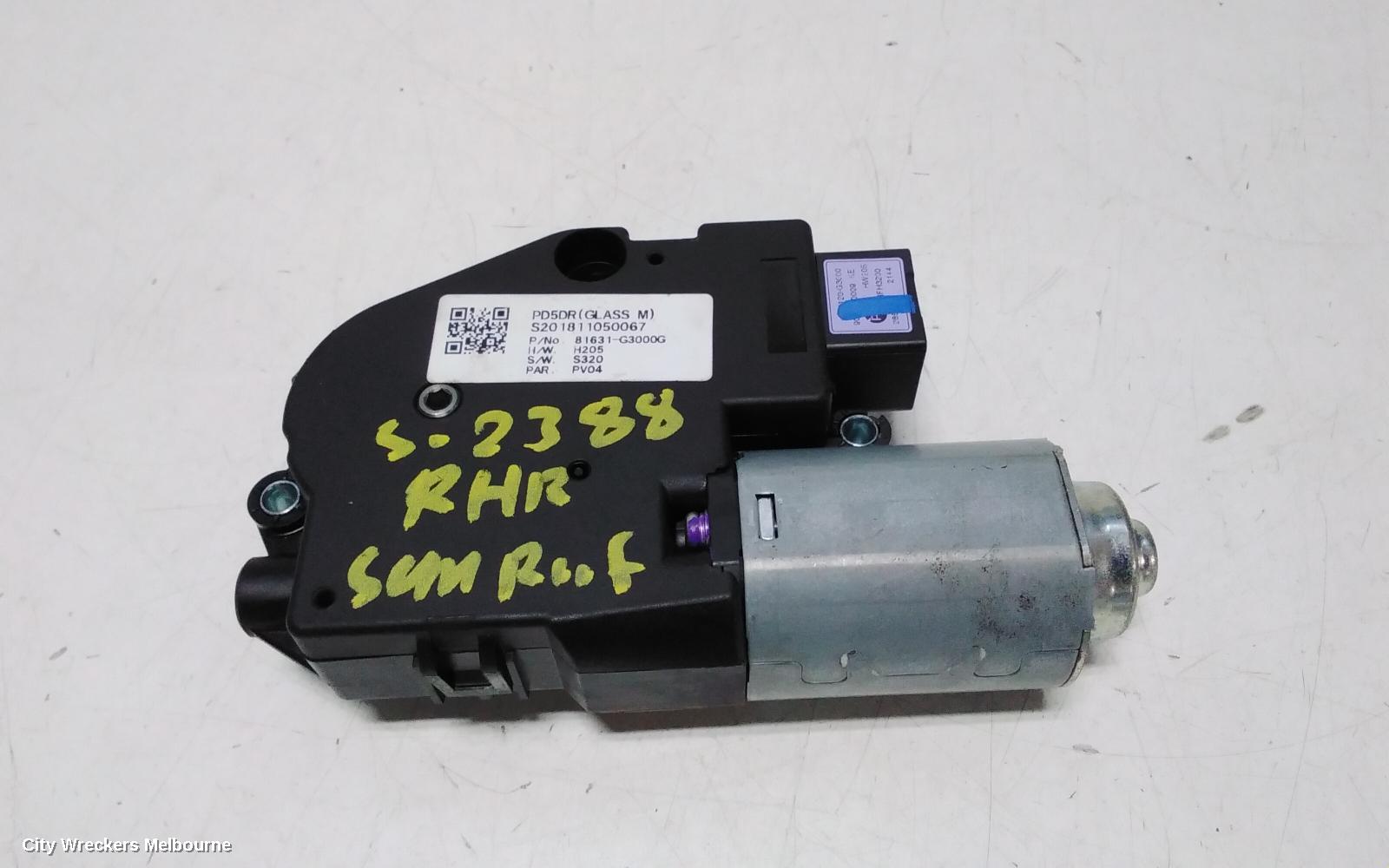 HYUNDAI I30 SUNROOF MOTOR, PD, HATCH, 03/2017 ONWARDS - Image 2
