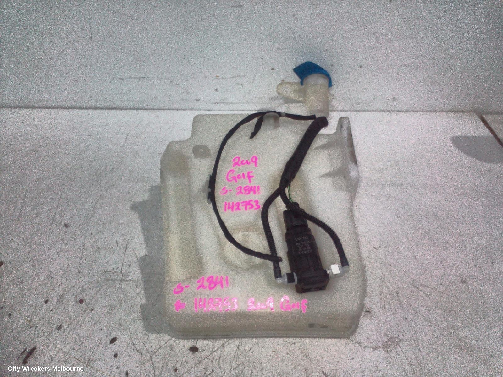 VOLKSWAGEN GOLF WASHER BOTTLE, GEN 5-GEN 6, NON H/LAMP WASHER TYPE, SINGLE PUMP, 06/2004 - 12/2015 - Image 1