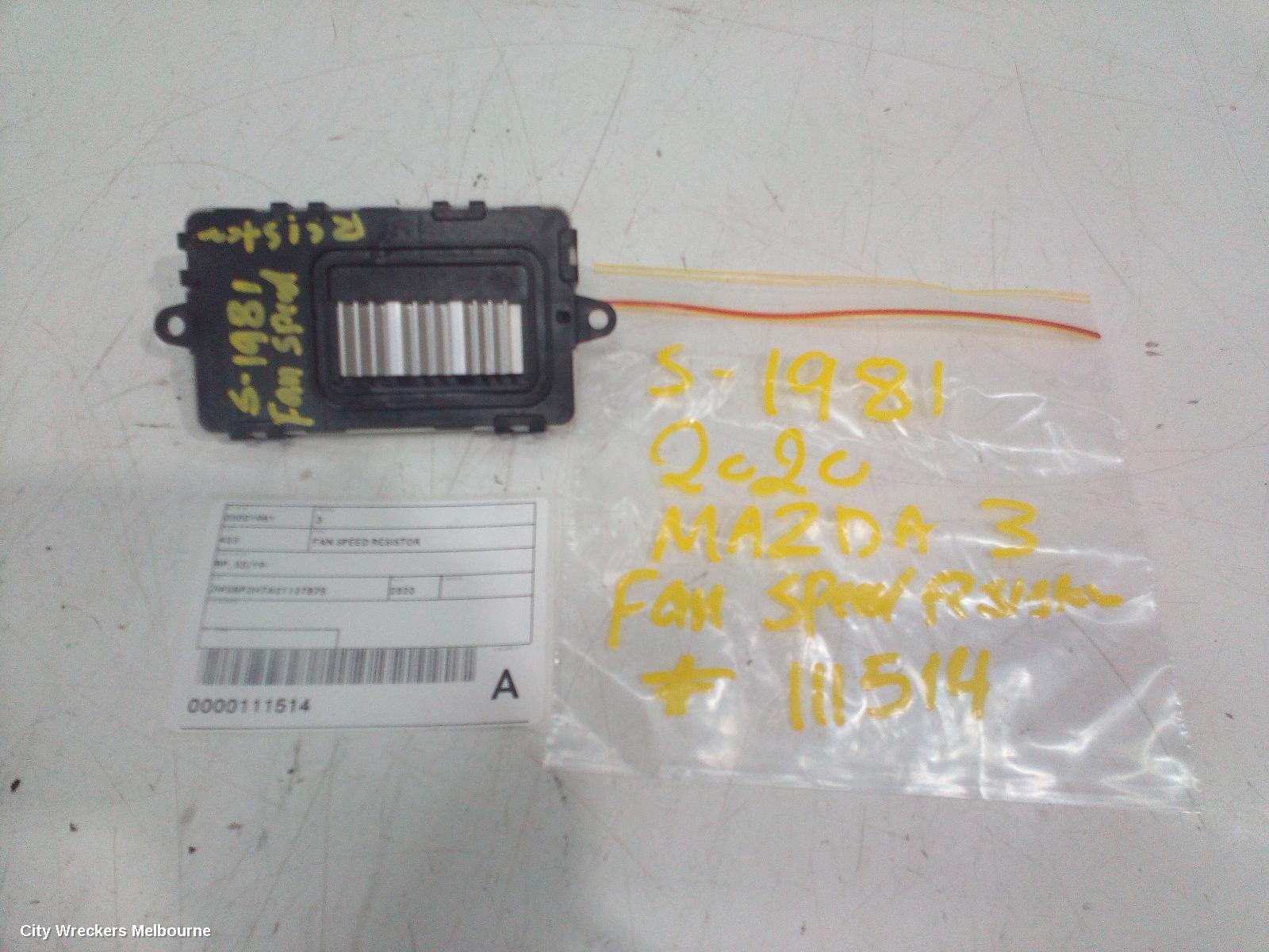 MAZDA 3 FAN SPEED RESISTOR, BP, 03/2019 ONWARDS - Image 2