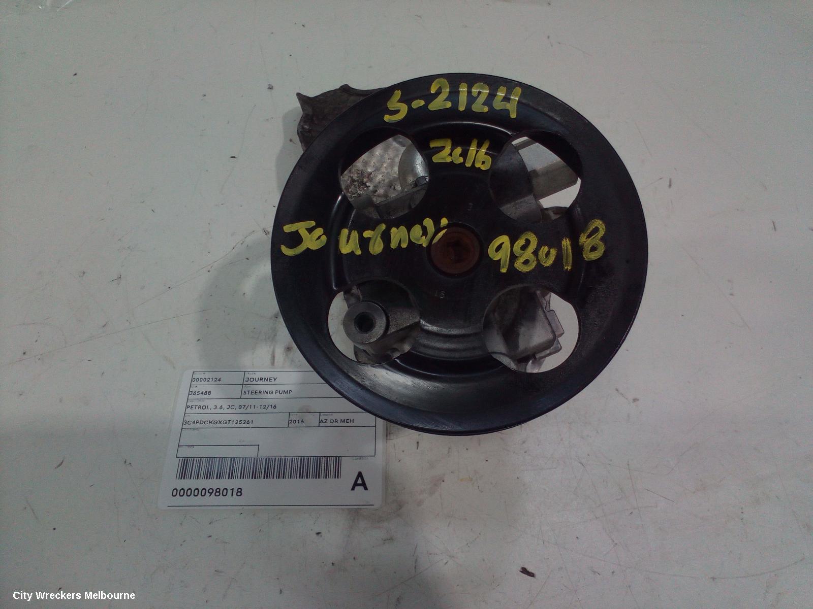 DODGE JOURNEY STEERING PUMP, PETROL, 3.6, JC, 07/2011 - 12/2016 - Image 1