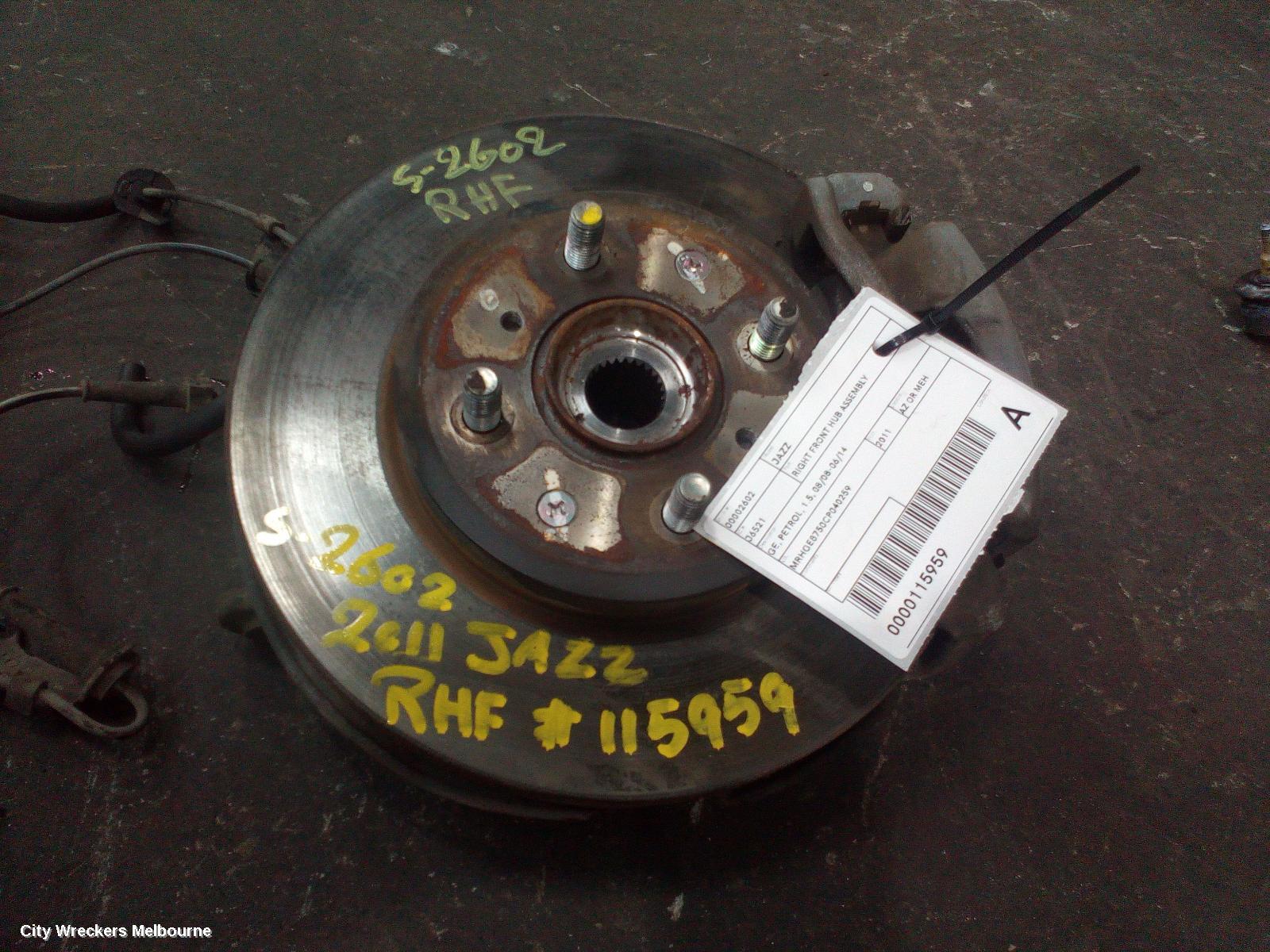HONDA JAZZ RIGHT FRONT HUB ASSEMBLY, GE, PETROL, 1.5, 08/2008 - 06/2014 - Image 2