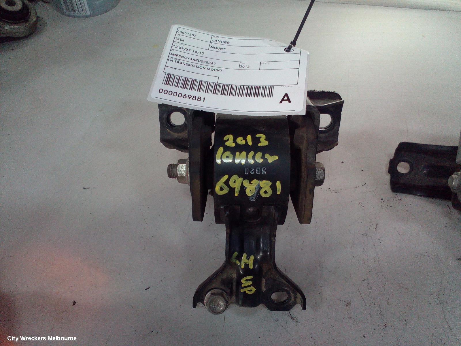 MITSUBISHI LANCER MOUNT, ENGINE MOUNT, FRONT ROLL, PETROL, 2.0, 4B11, 2WD, CJ-CF, 07/2007 - 12/2017 - Image 1