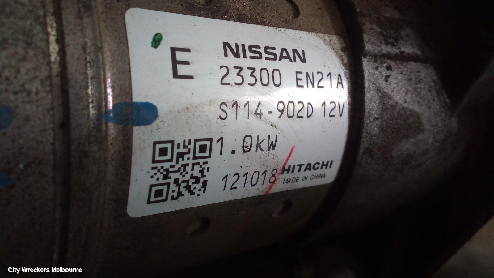 NISSAN PULSAR STARTER, PETROL, 1.8, MRA8DE, B17/C12, 12/2012 - 12/2017 - Image 1
