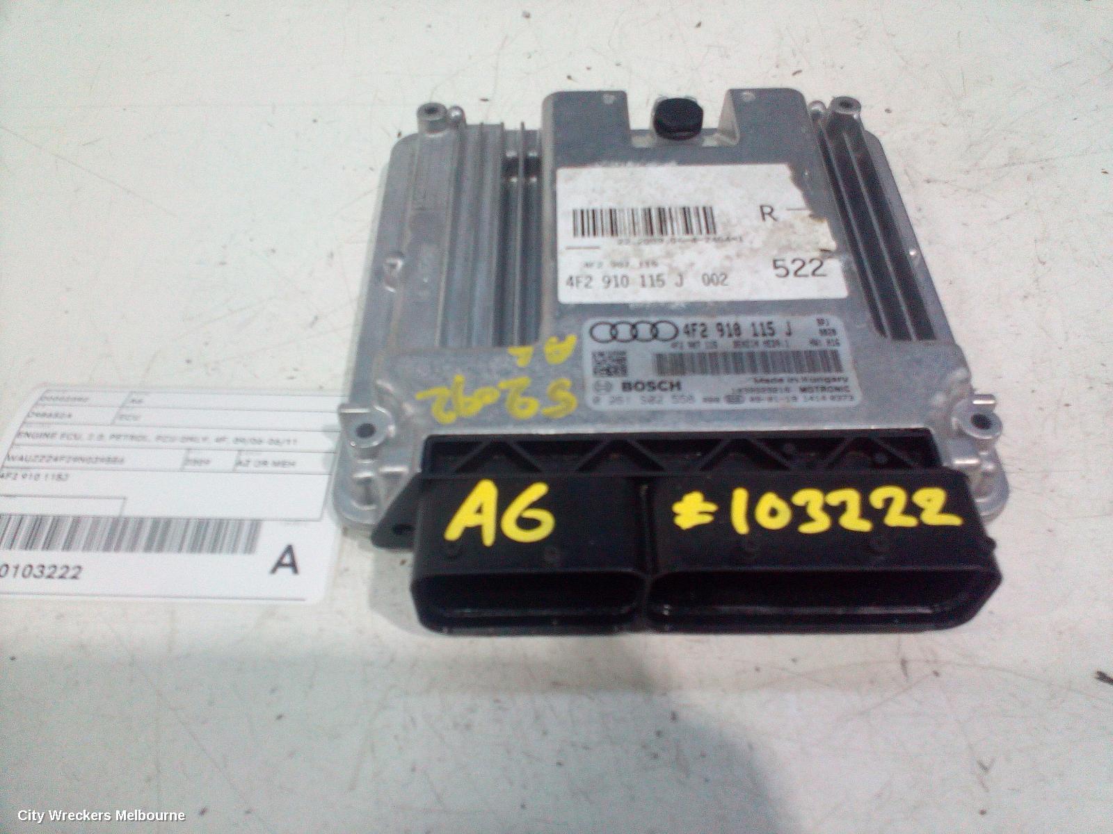 AUDI A6 ECU, ENGINE ECU, 2.0, PETROL, ECU ONLY, 4F, 09/2006 - 06/2011 - Image 1