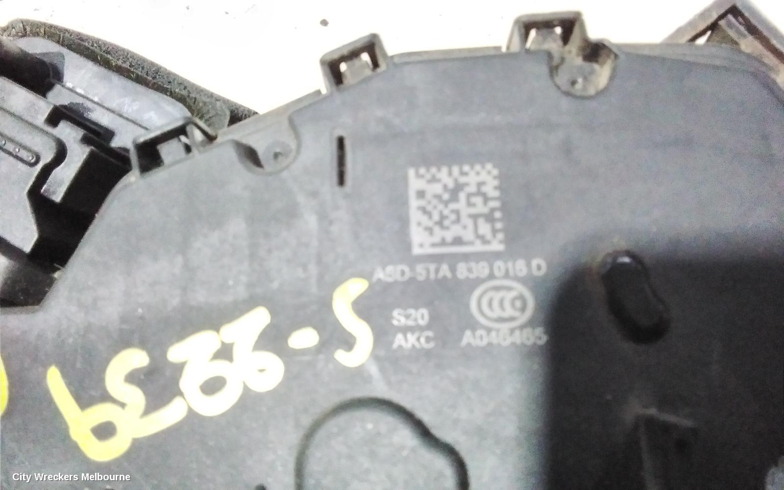 VOLKSWAGEN GOLF DOOR/BOOT/GATE LOCK, RIGHT REAR DOOR LOCK, P/N 5TA839016D, GEN 7, 01/2013 - 08/2020 - Image 3