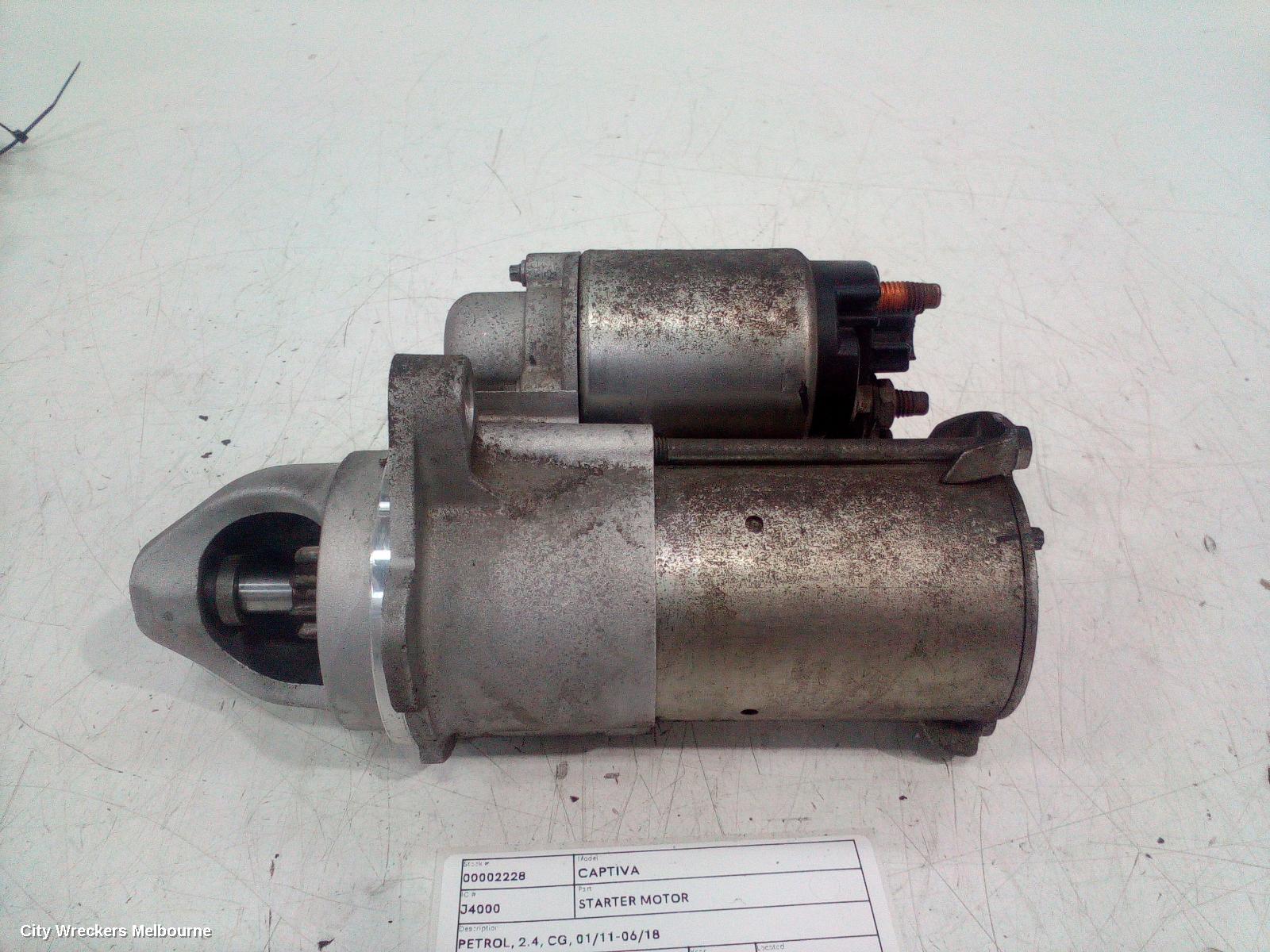 HOLDEN CAPTIVA STARTER, PETROL, 2.4, CG, 01/2011 - 06/2018 - Image 3
