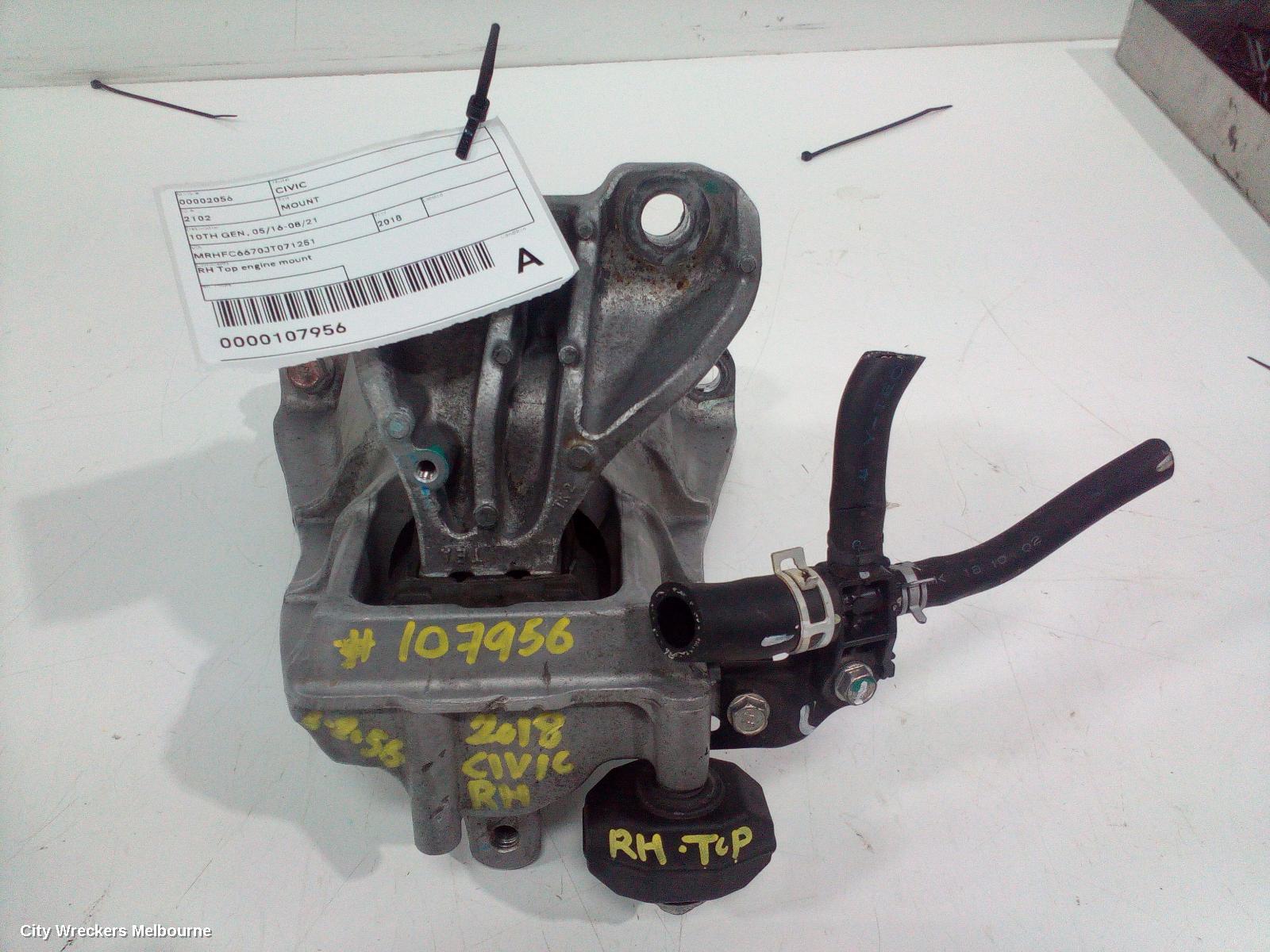 HONDA CIVIC MOUNT, 10TH GEN, 05/2016 - 08/2021 - Image 2