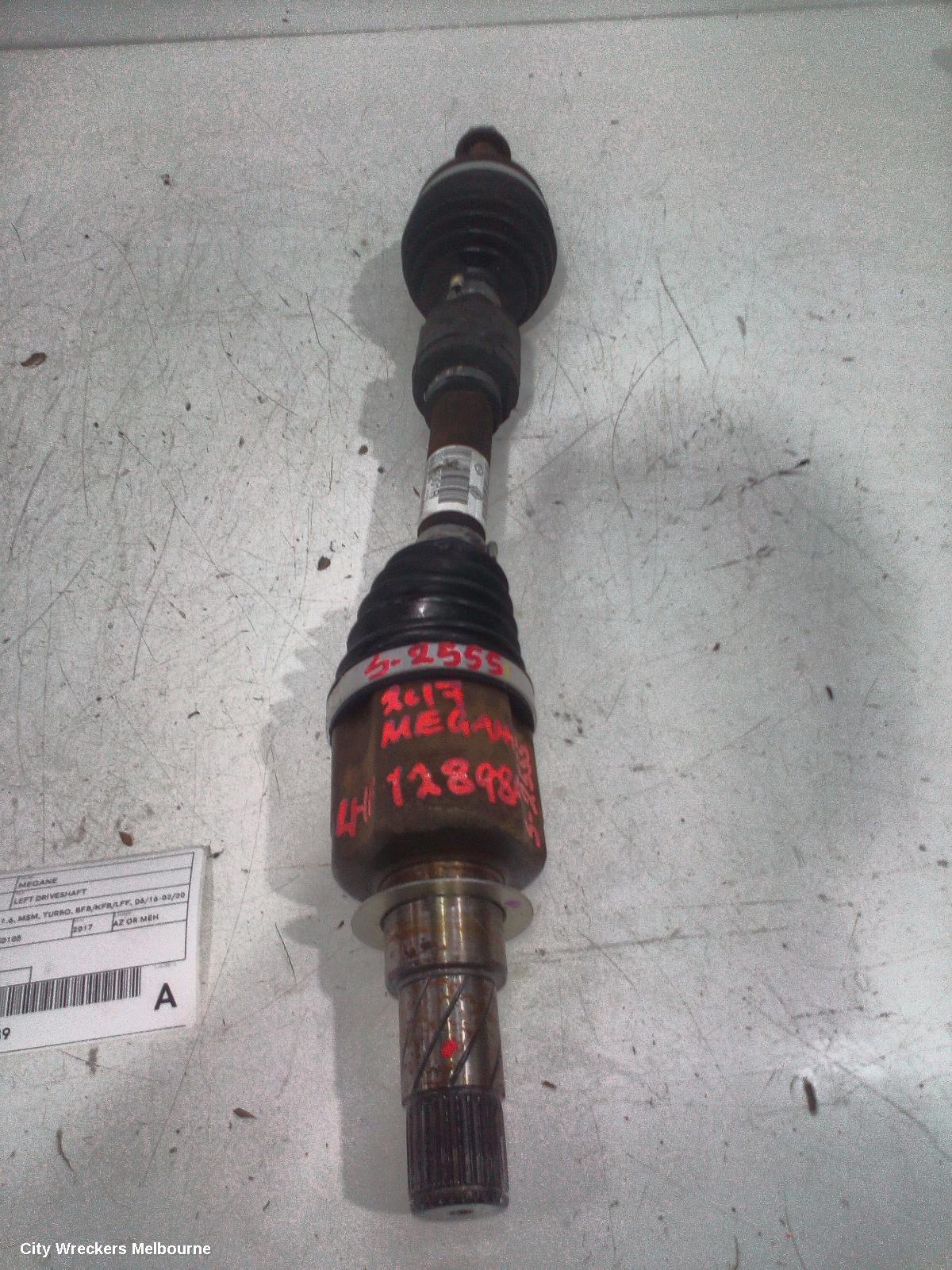 RENAULT MEGANE LEFT DRIVESHAFT, AUTO, PETROL, 1.6, M5M, TURBO, BFB/KFB/LFF, 06/2016 - 02/2020 - Image 1