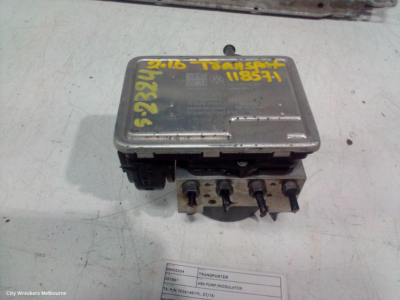 VOLKSWAGEN TRANSPORTER ABS PUMP/MODULATOR, T6, P/N 7E0614517L, 07/2015 ONWARDS - Image 1