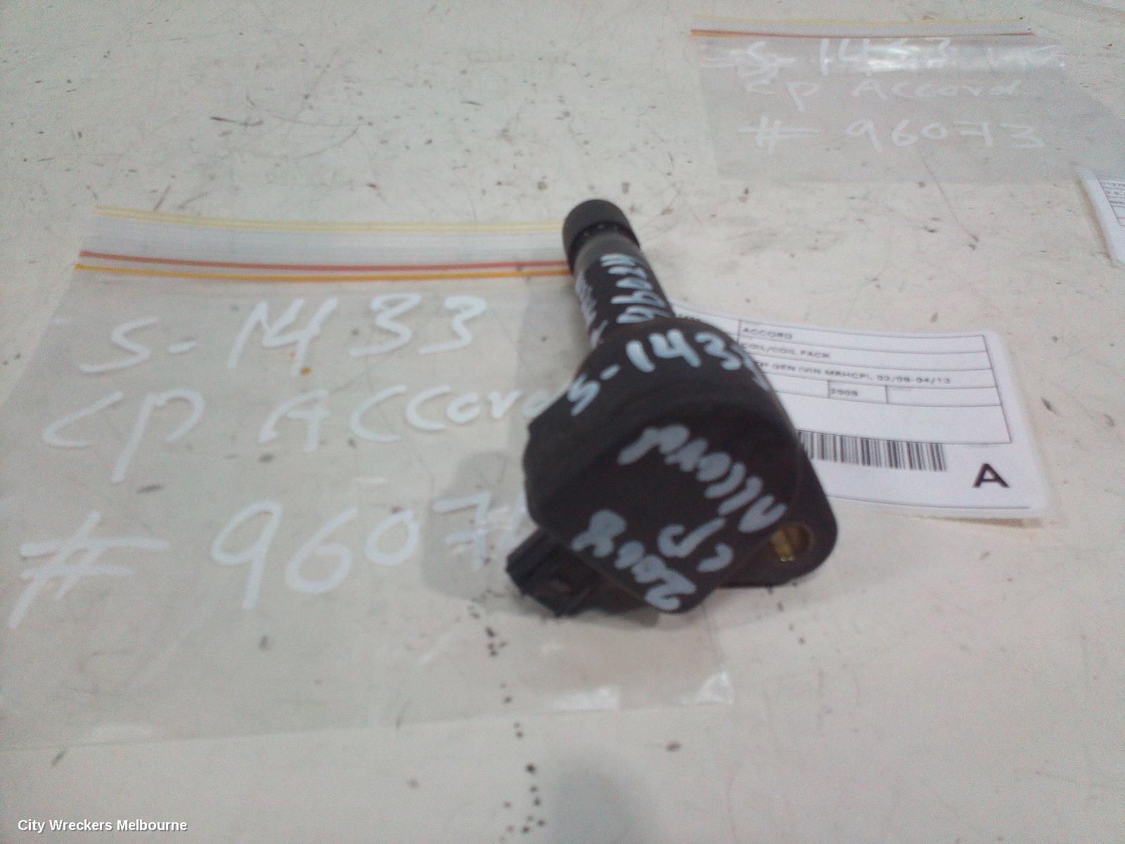 HONDA ACCORD COIL/COIL PACK, 3.5, PETROL, J35Z, 8TH GEN (VIN MRHCP), 02/2008 - 04/2013 - Image 1