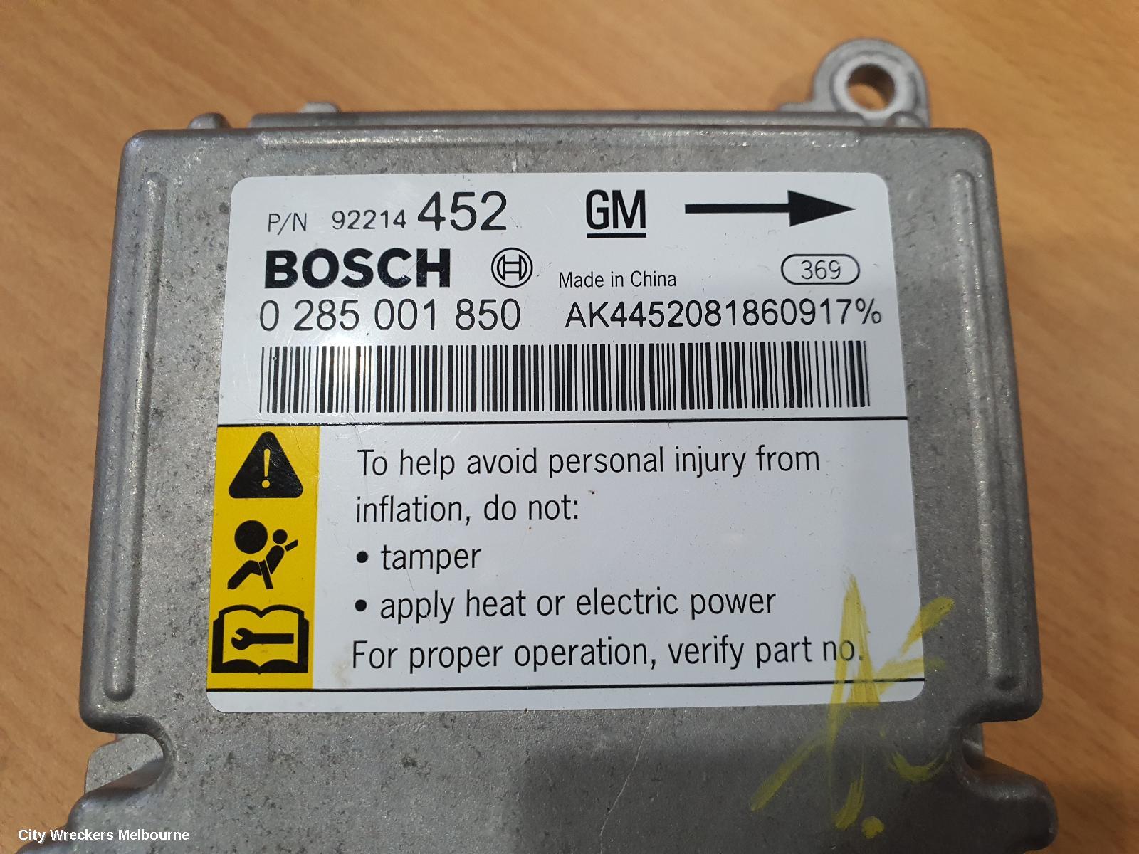 HOLDEN COMMODORE AIRBAG MODULE/SENSOR, MODULE, VE, P/N 92214452, 08/2006 - 04/2013 - Image 1