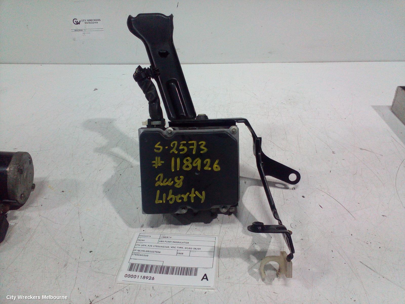SUBARU LIBERTY ABS PUMP/MODULATOR, 4TH GEN, P/N 27536AG260, VDC TYPE, 09/2003 - 08/2009 - Image 1