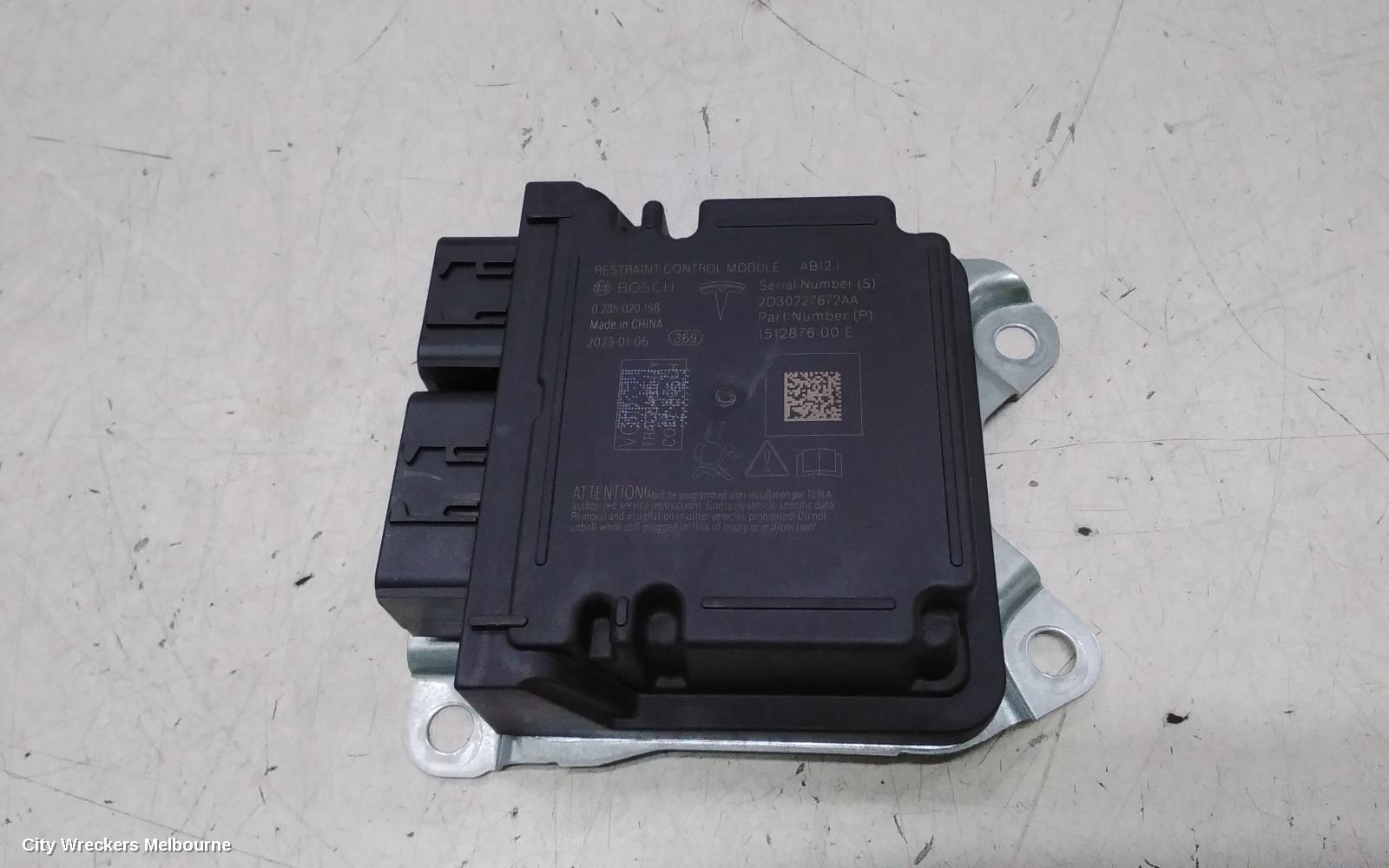 TESLA MODEL 3, 1ST GEN, 06/2019 ONWARDS, RESTRAINT CONTROL MODULE 1512876-00-E : 140813 - Image 1
