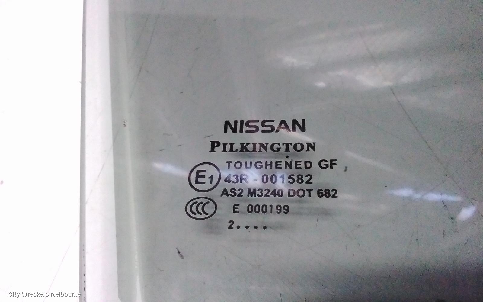 NISSAN DUALIS RIGHT FRONT DOOR WINDOW, J10, 5 SEATER TYPE, 10/2007 - 05/2014 - Image 3