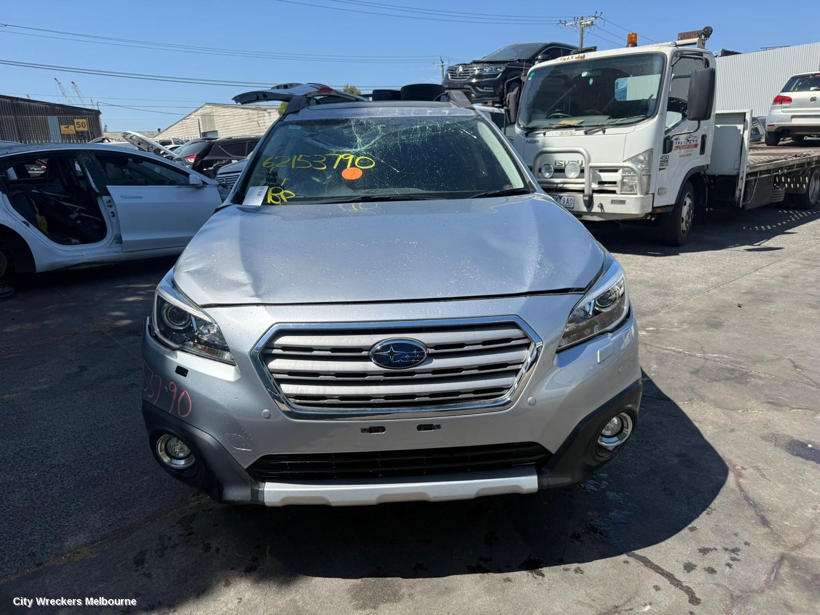SUBARU OUTBACK FRONT BUMPER, 6TH GEN, W/ PARK SENSOR & H/LAMP WASHER TYPE, 08/2014 - 12/2017 - Image 3