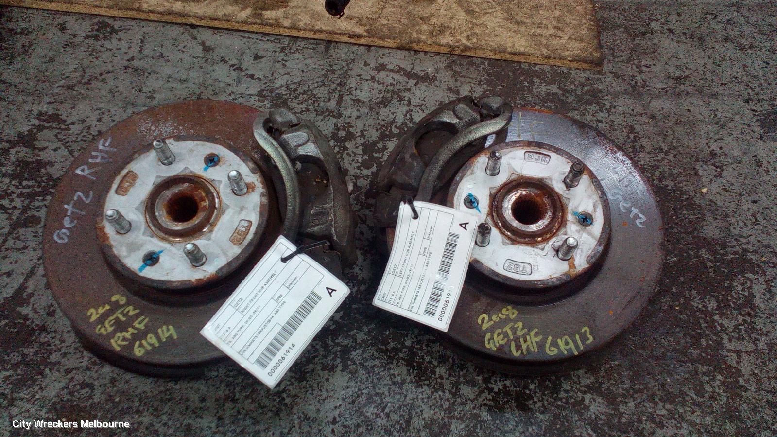 HYUNDAI GETZ RIGHT FRONT HUB ASSEMBLY, TB, ABS TYPE, 14IN DISC TYPE, 09/2002 - 09/2011 - Image 2
