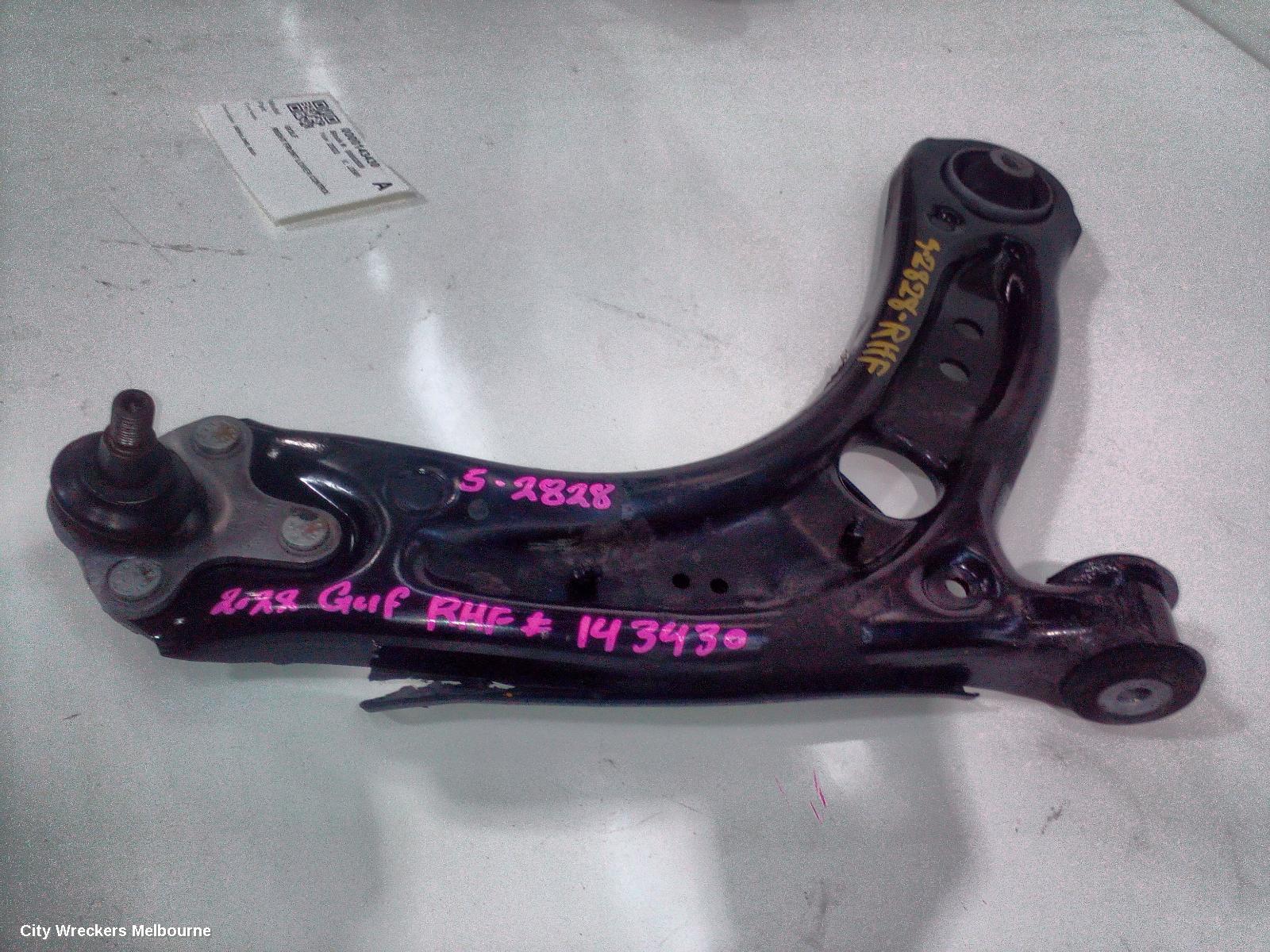 VOLKSWAGEN GOLF RIGHT FRONT LOWER CONTROL ARM, GEN 8, 2WD, 09/2020 ONWARDS - Image 2