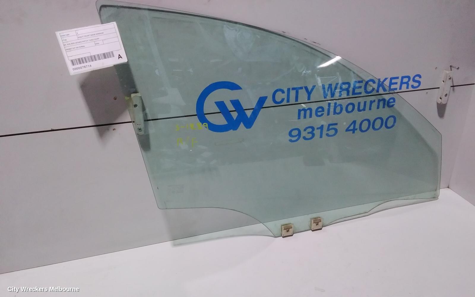 MAZDA 3 RIGHT FRONT DOOR WINDOW, BK 4DR/5DR SEDAN/HATCH 10/2003 - 04/2009 - Image 1