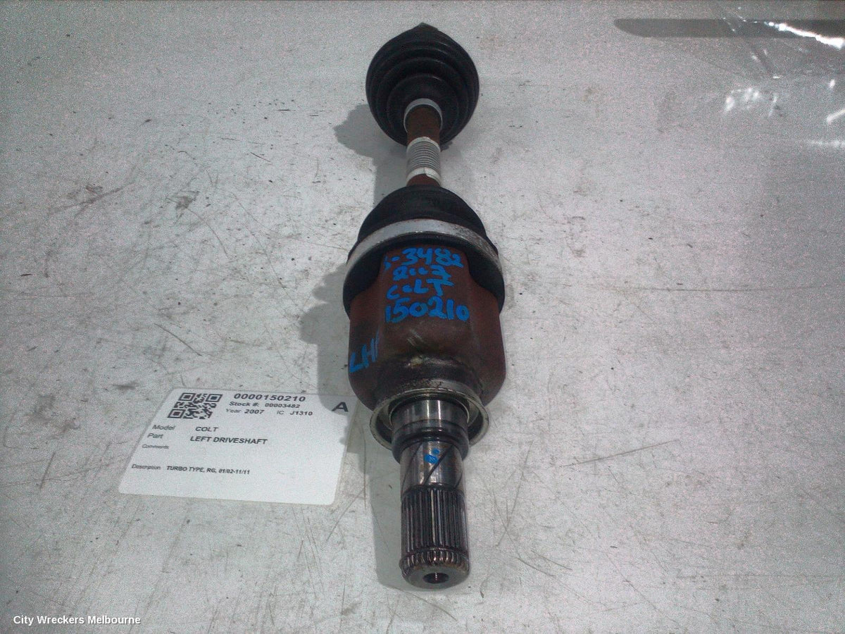 MITSUBISHI COLT LEFT DRIVESHAFT, TURBO TYPE, RG, 01/2002 - 11/2011 - Image 1