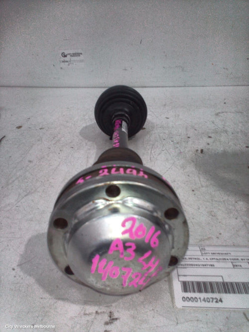 AUDI A3 LEFT DRIVESHAFT, FRONT, PETROL, 1.4, CPTA/CZEA CODE, 8V (A3), 03/2013 - 10/2020 - Image 1