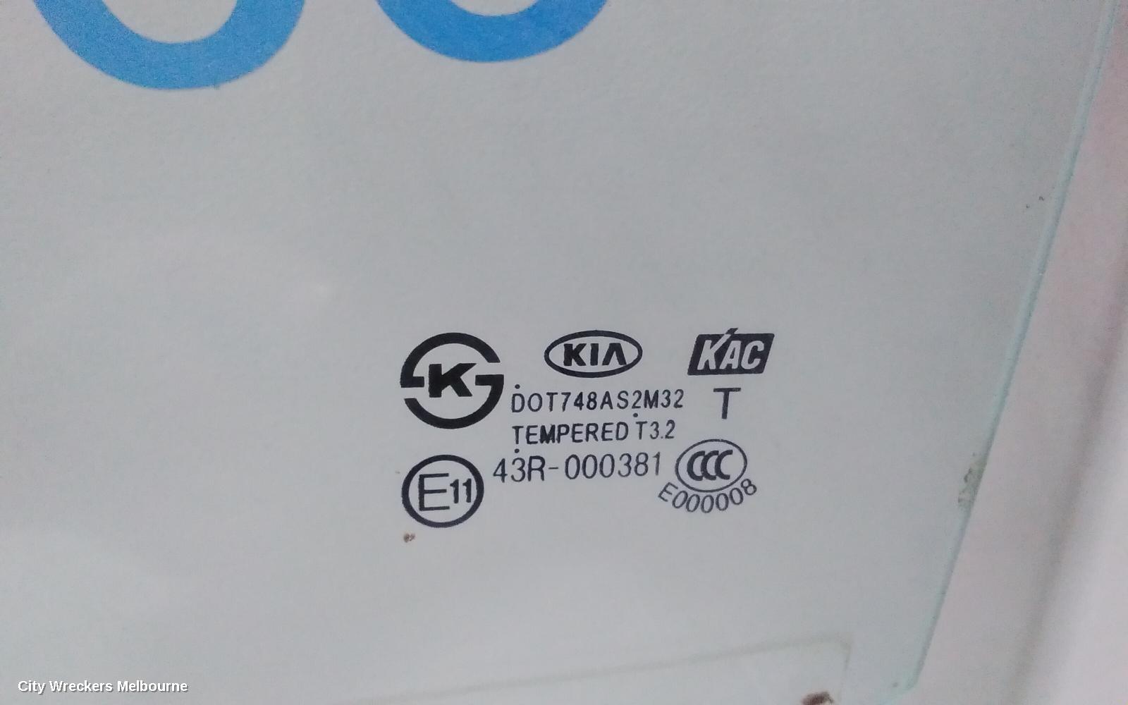 KIA RIO LEFT REAR DOOR WINDOW, UB, HATCH, 08/2011 - 11/2016 - Image 2