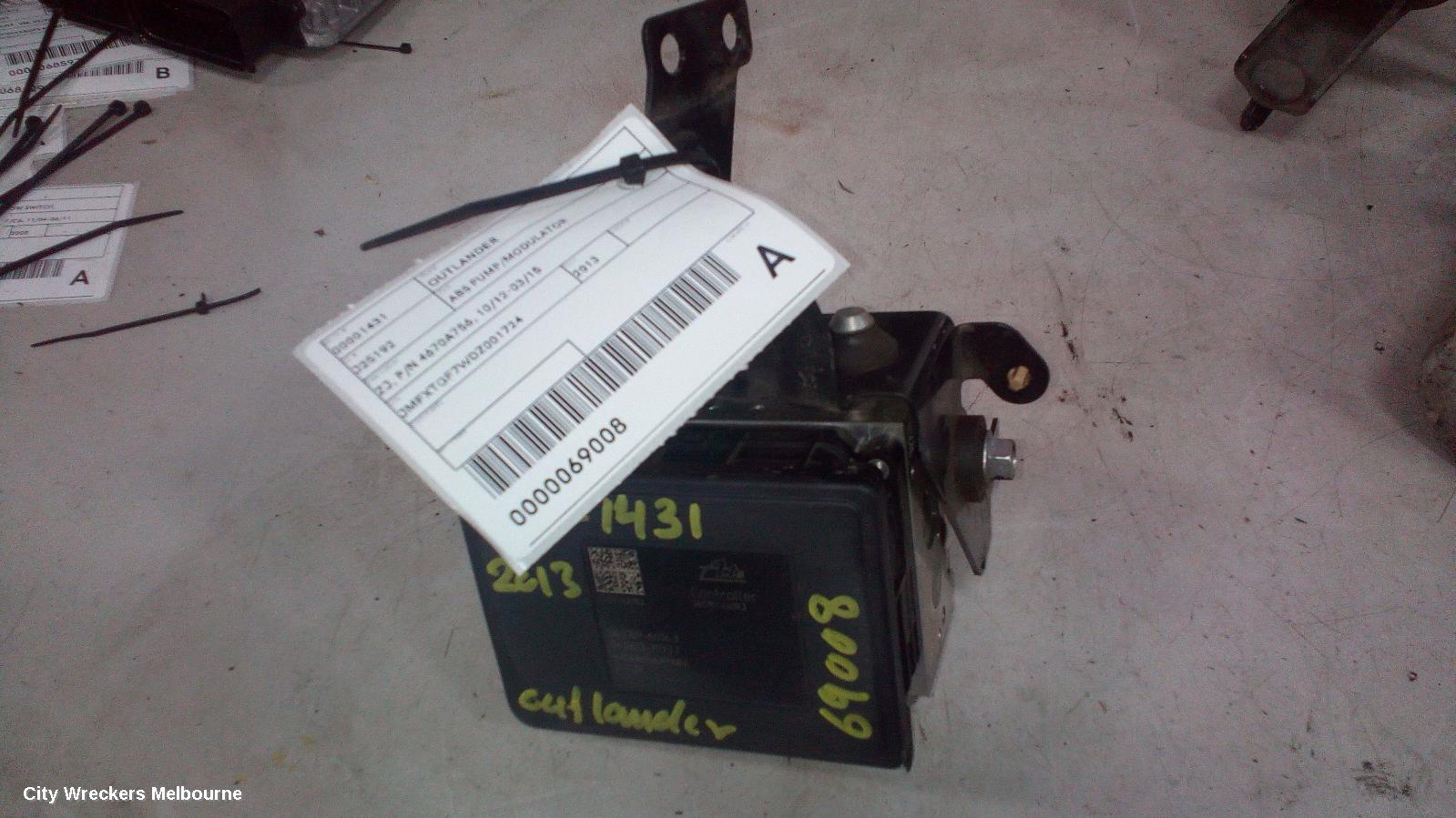 MITSUBISHI OUTLANDER ABS PUMP/MODULATOR, ZJ, P/N 4670A756, 10/2012 - 03/2015 - Image 3