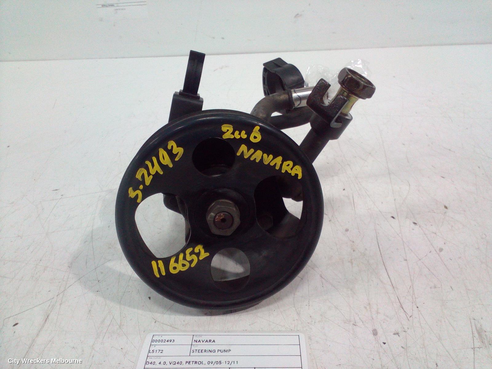 NISSAN NAVARA STEERING PUMP, D40, 4.0, VQ40, PETROL, 09/2005 - 12/2011 - Image 1
